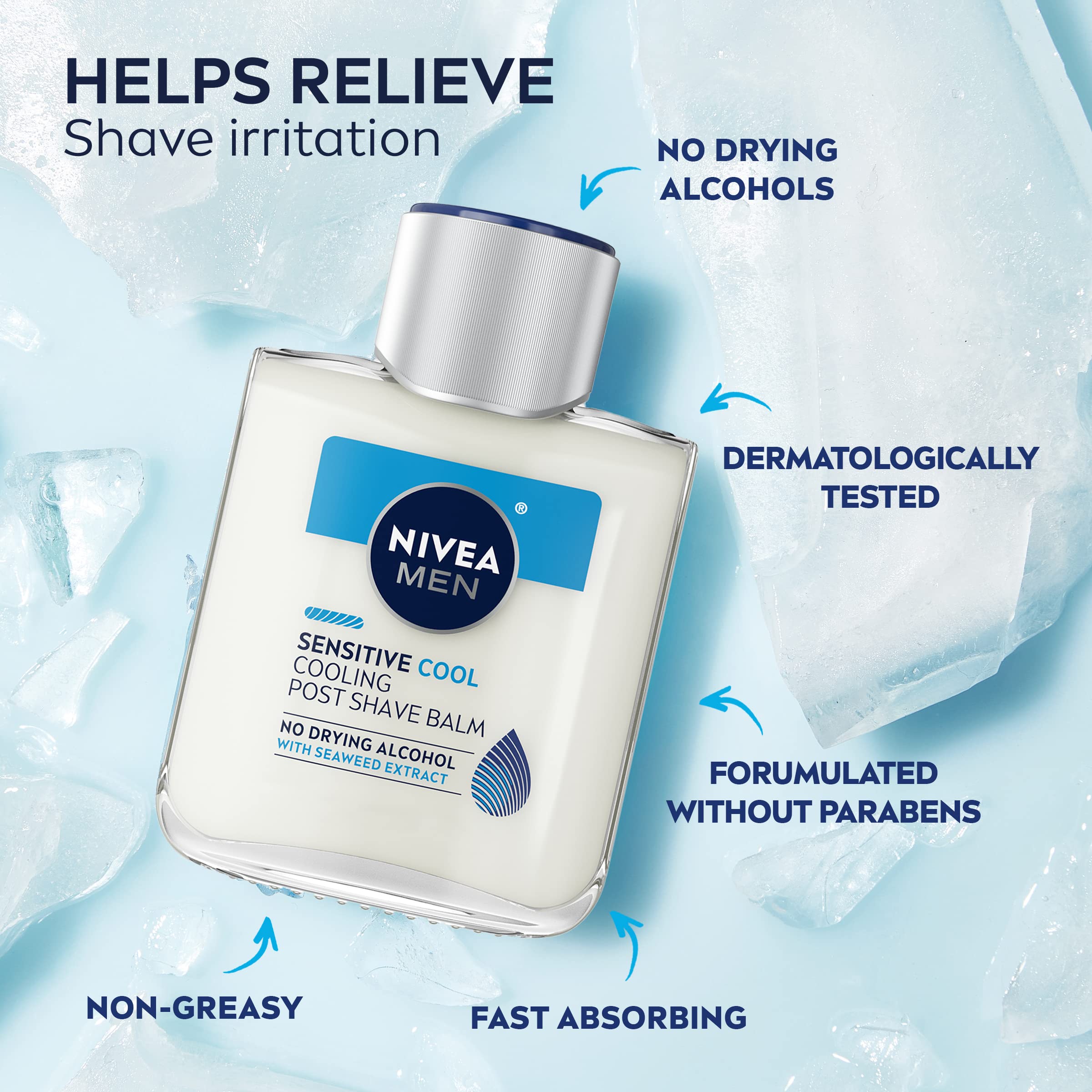 Foto 5 pulgar | Bálsamo Para Después Del Afeitado Nivea Men Sensitive Cool Con Vitamina E 100 Ml X 3 - Venta Internacional.