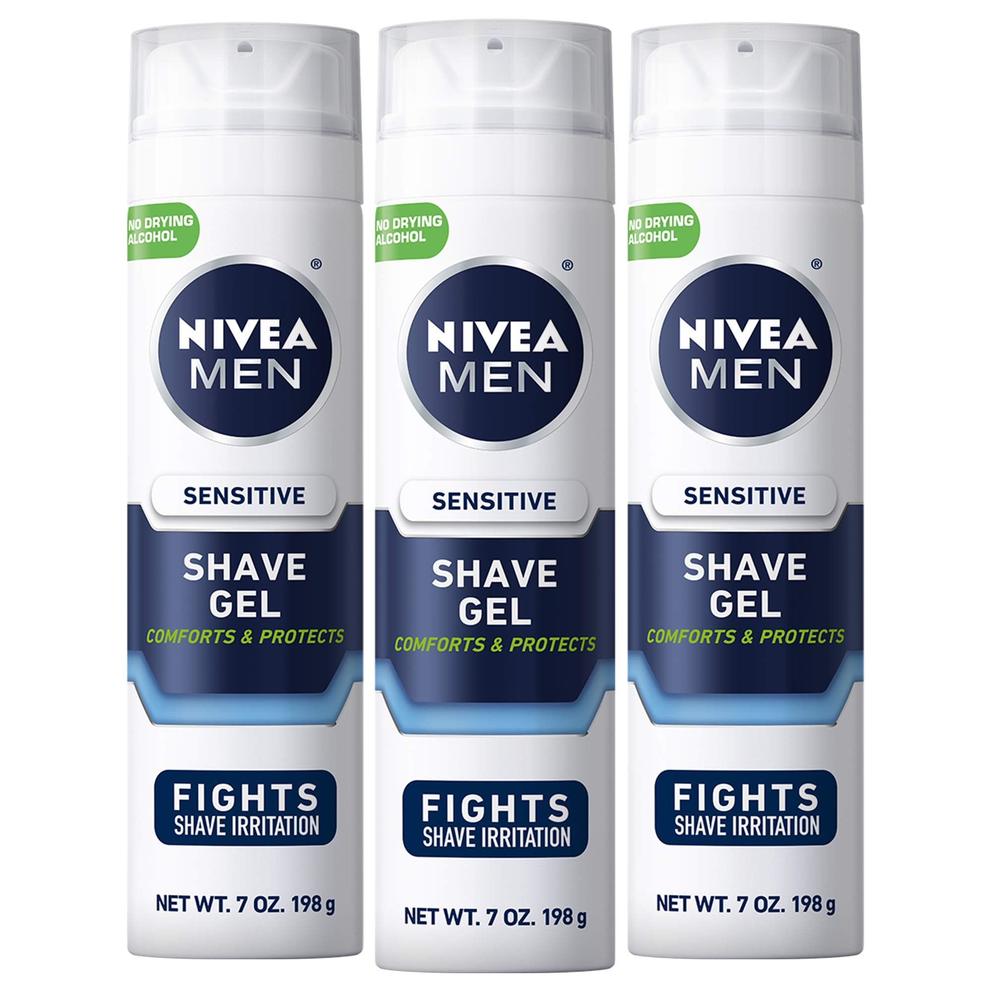 Gel De Afeitar Nivea Men Sensitive Con Vitamina E, 200 Ml, Paquete De 3 - Venta Internacional. $559