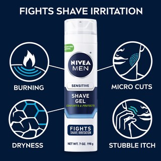 Foto 5 | Gel De Afeitar Nivea Men Sensitive Con Vitamina E, 200 Ml, Paquete De 3 - Venta Internacional.