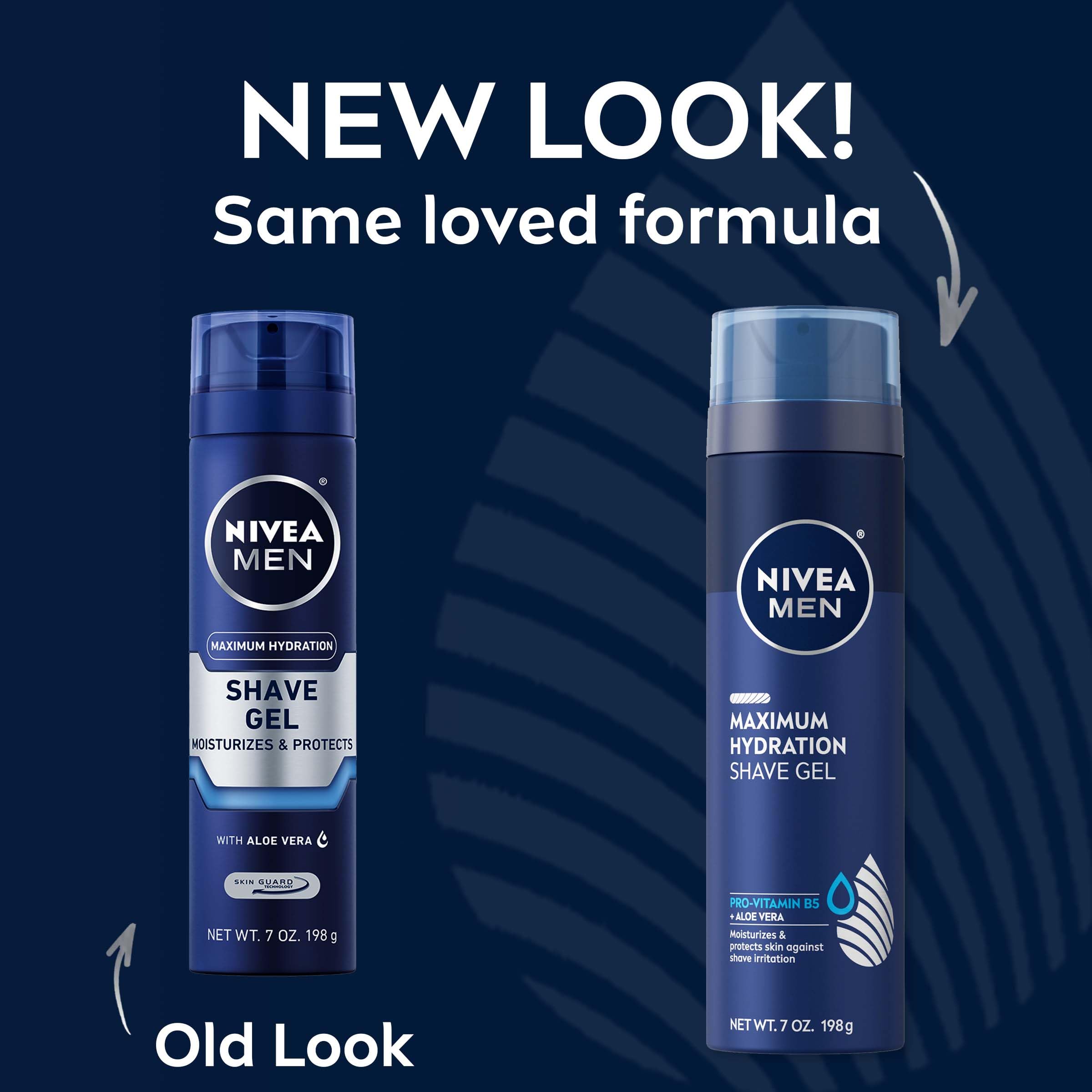 Foto 2 | Gel De Afeitar Nivea Men Maximum Hydration Con Aloe Vera, 200 Ml, Paquete De 3 - Venta Internacional.