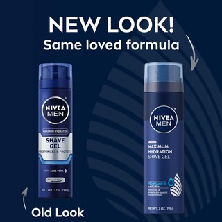 Foto 2 | Gel De Afeitar Nivea Men Maximum Hydration Con Aloe Vera, 200 Ml, Paquete De 3 - Venta Internacional.