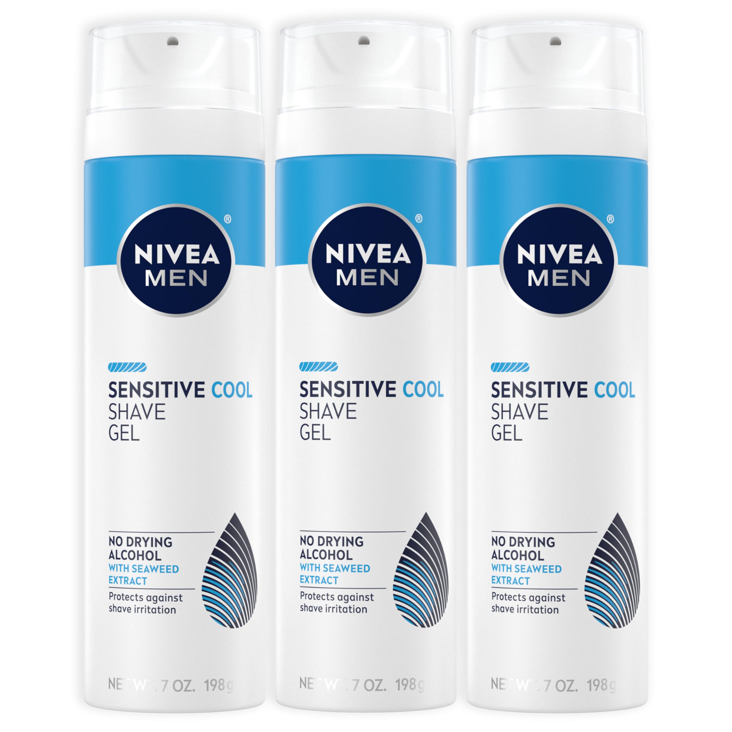 Foto 1 | Gel De Afeitar Nivea Men Sensitive Cool Con Algas Marinas, 210 Ml, Paquete De 3 - Venta Internacional.