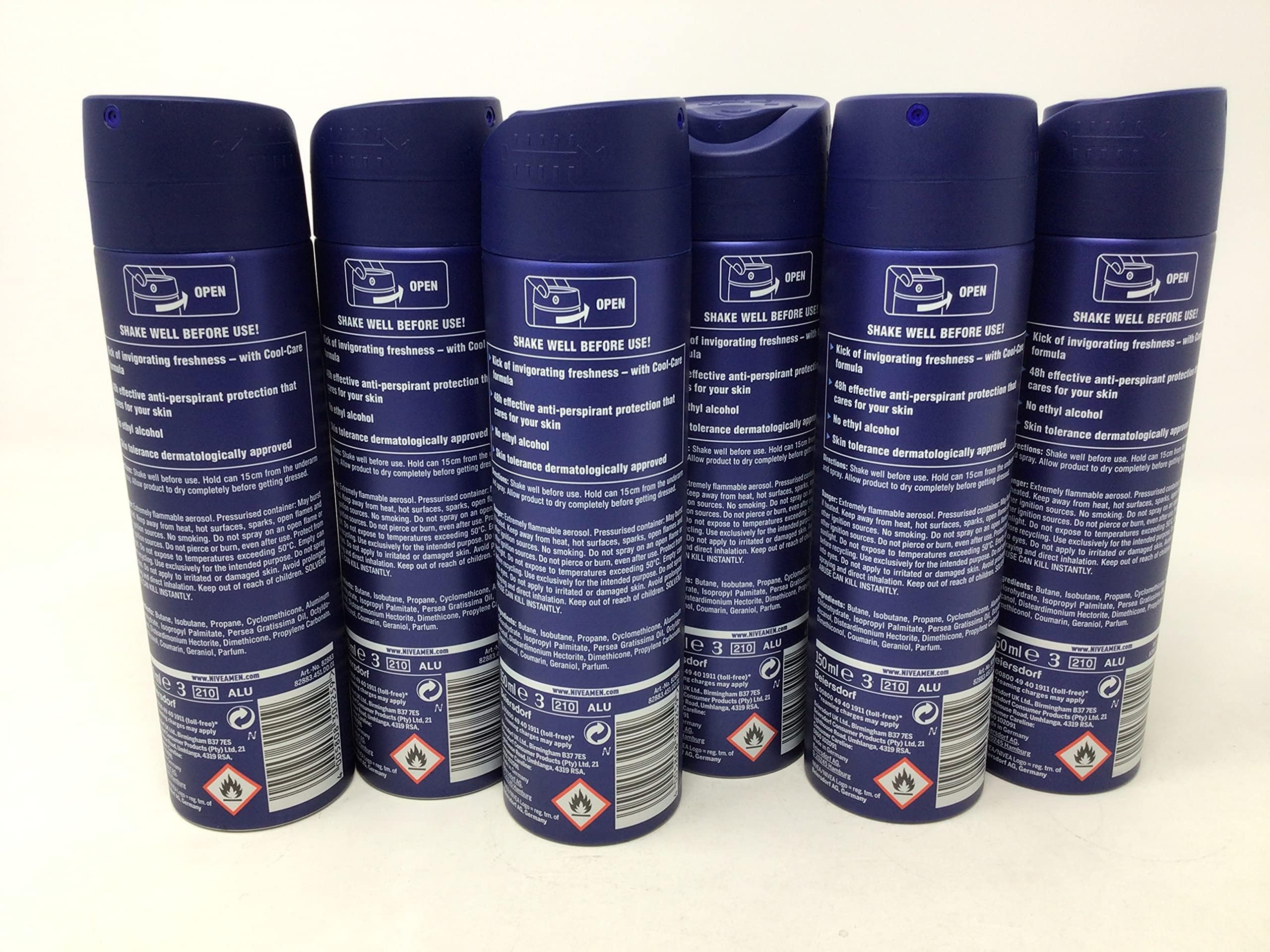 Foto 4 pulgar | Desodorante Nivea Men Cool Kick, 48 Horas, Antitranspirante, 150 Ml (6 Unidades) - Venta Internacional.