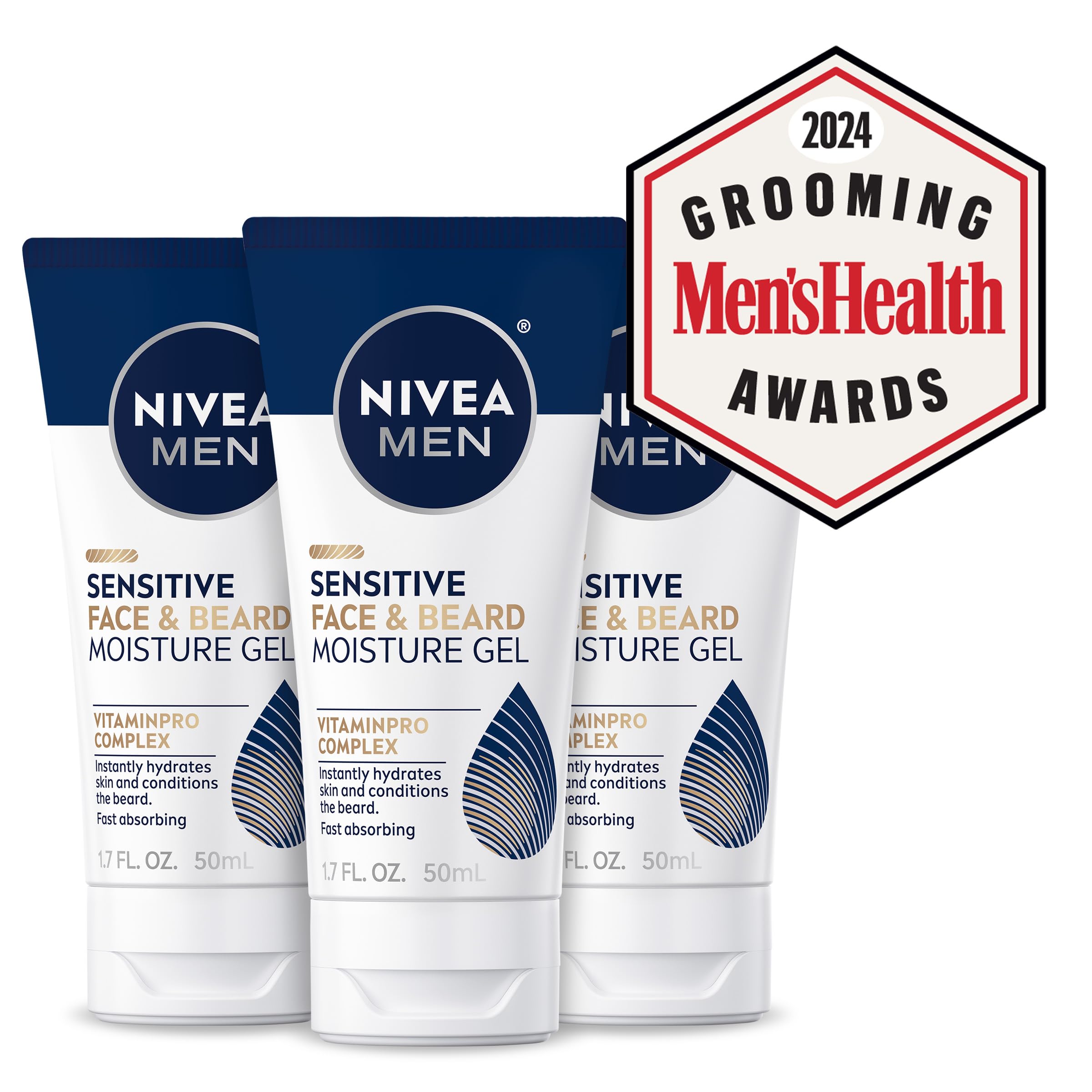 Foto 3 pulgar | Gel Hidratante Nivea Men Para Rostro Y Barba Sensibles, 50 Ml X 3 - Venta Internacional.