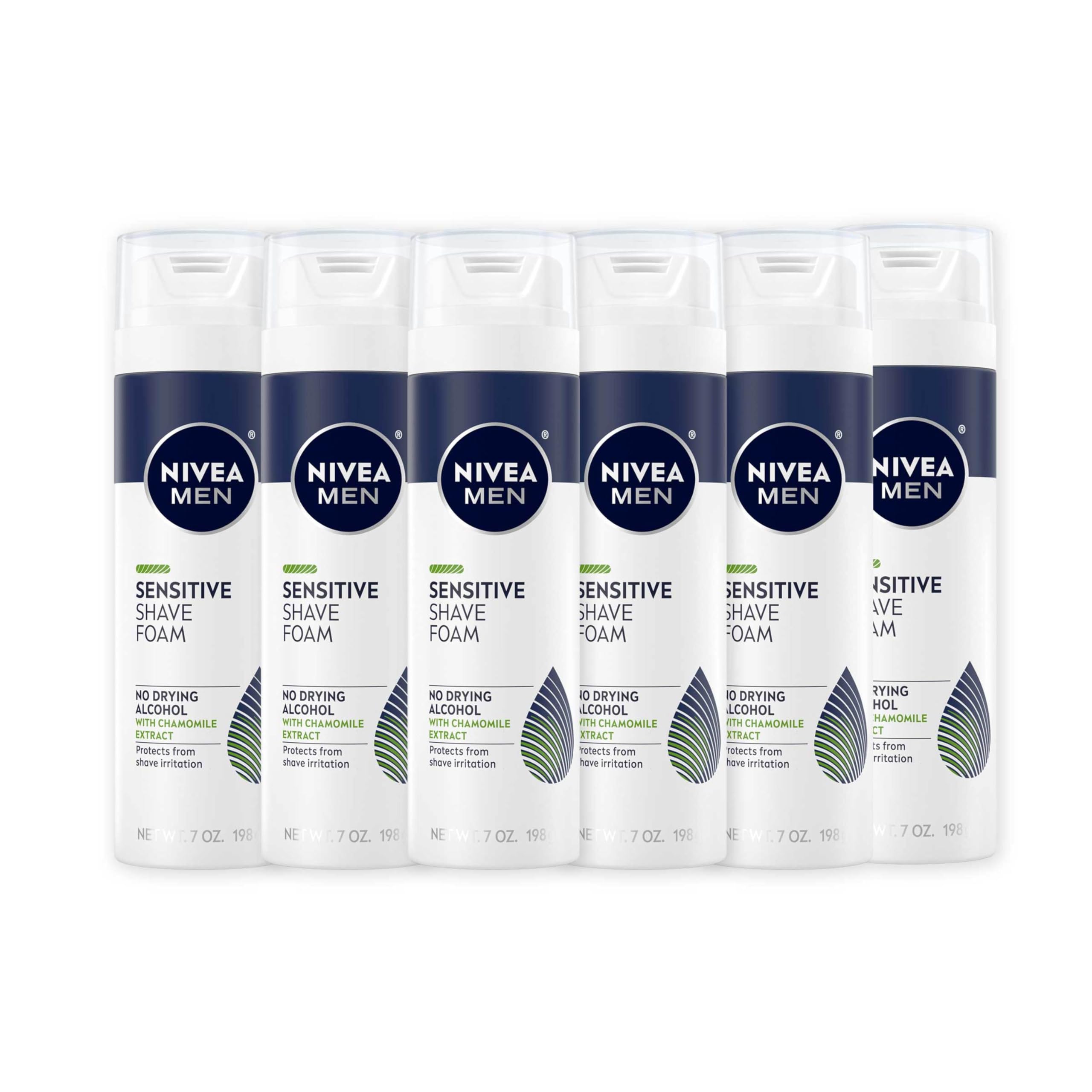 Foto 2 pulgar | Espuma De Afeitar Nivea Men Sensitive Con Vitamina E, 200 Ml, Sin Alcohol - Venta Internacional.