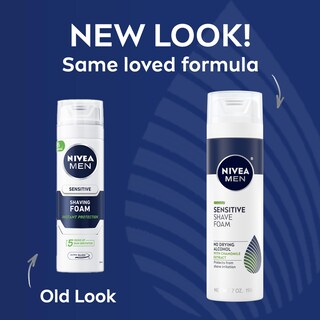 Foto 2 | Espuma De Afeitar Nivea Men Sensitive Con Vitamina E, 200 Ml, Sin Alcohol - Venta Internacional.