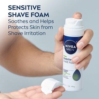 Foto 3 | Espuma De Afeitar Nivea Men Sensitive Con Vitamina E, 200 Ml, Sin Alcohol - Venta Internacional.