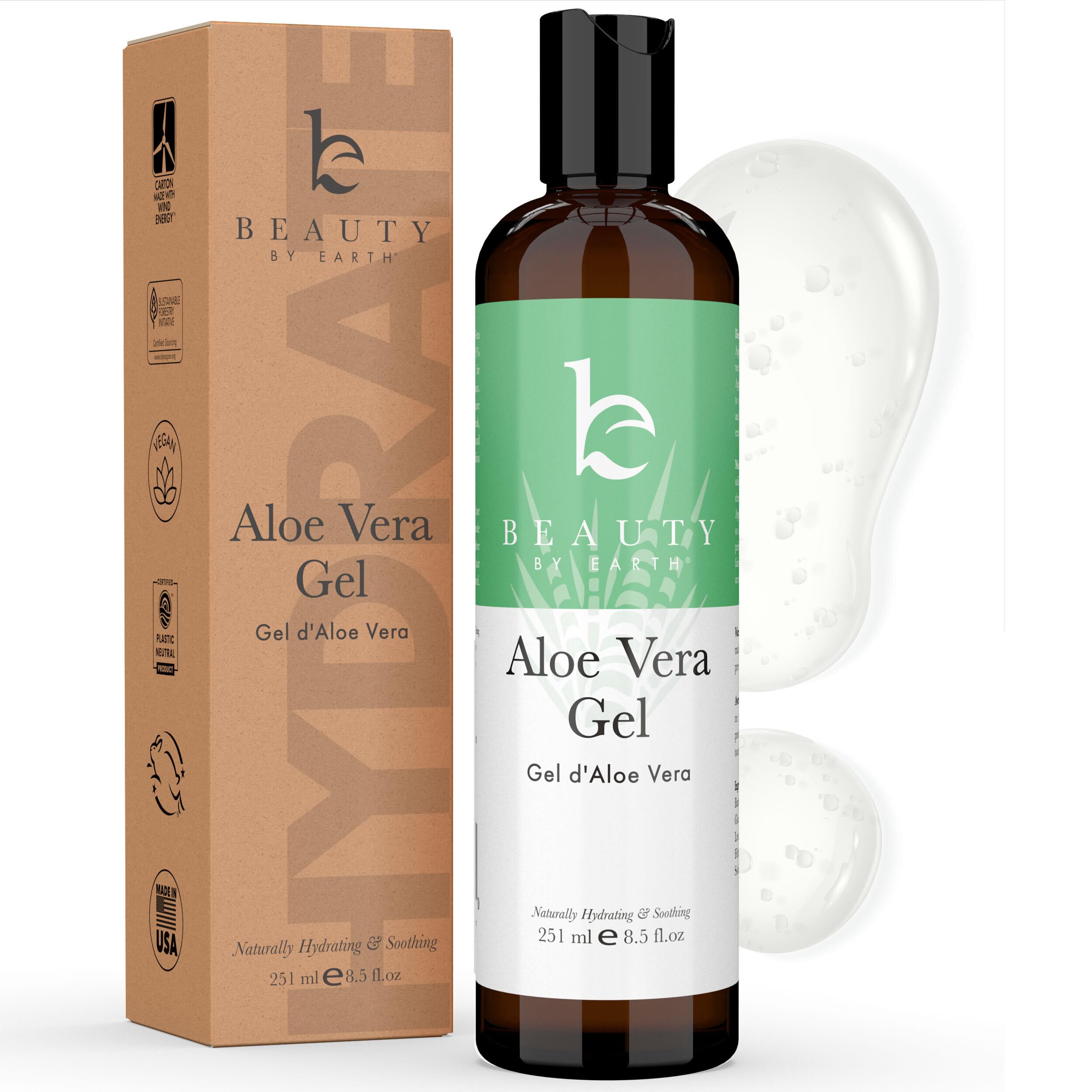 Foto 1 | Gel De Aloe Vera Beauty By Earth Con Vitamina C Y E 100% Natural - Venta Internacional.