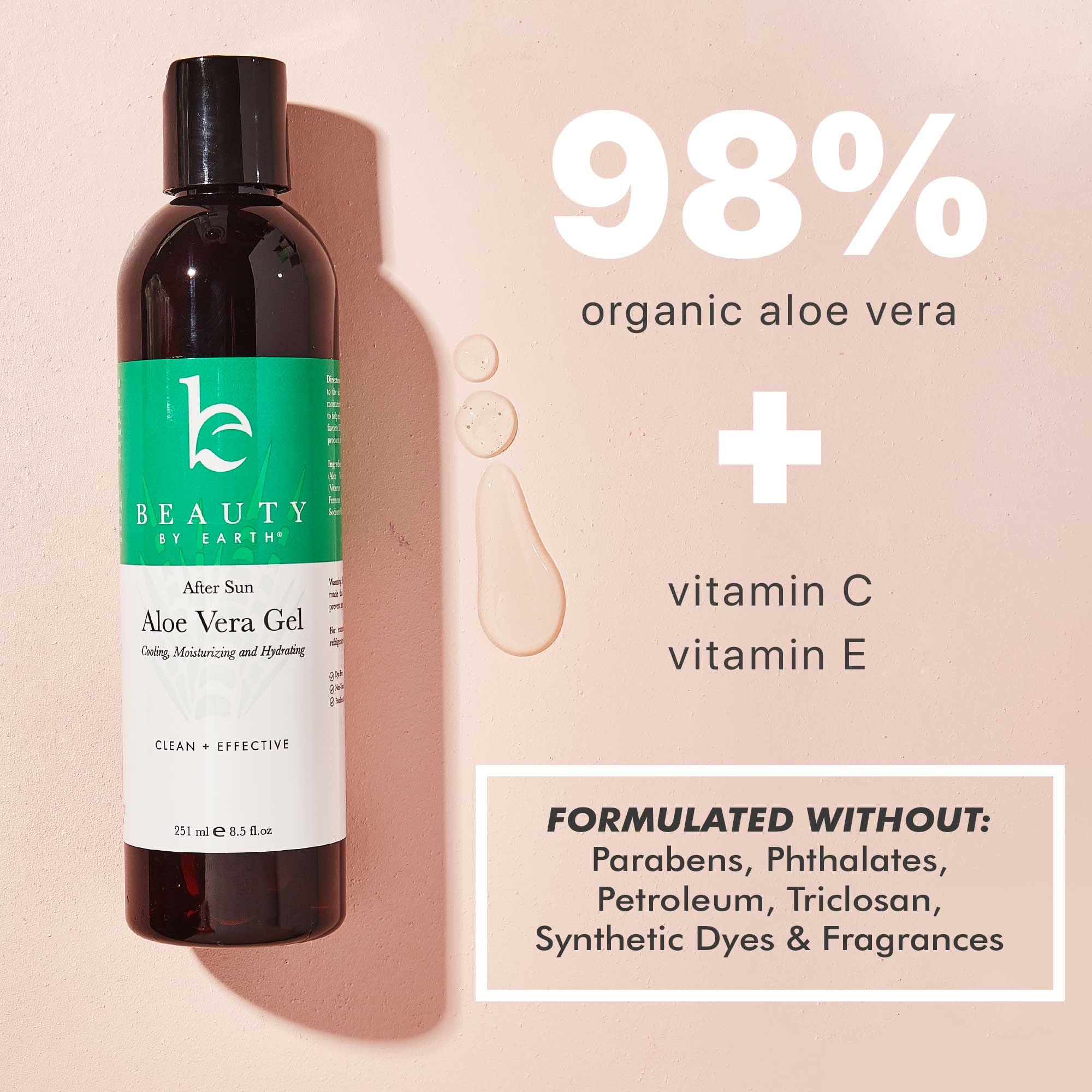 Foto 4 | Gel De Aloe Vera Beauty By Earth Con Vitamina C Y E 100% Natural - Venta Internacional.