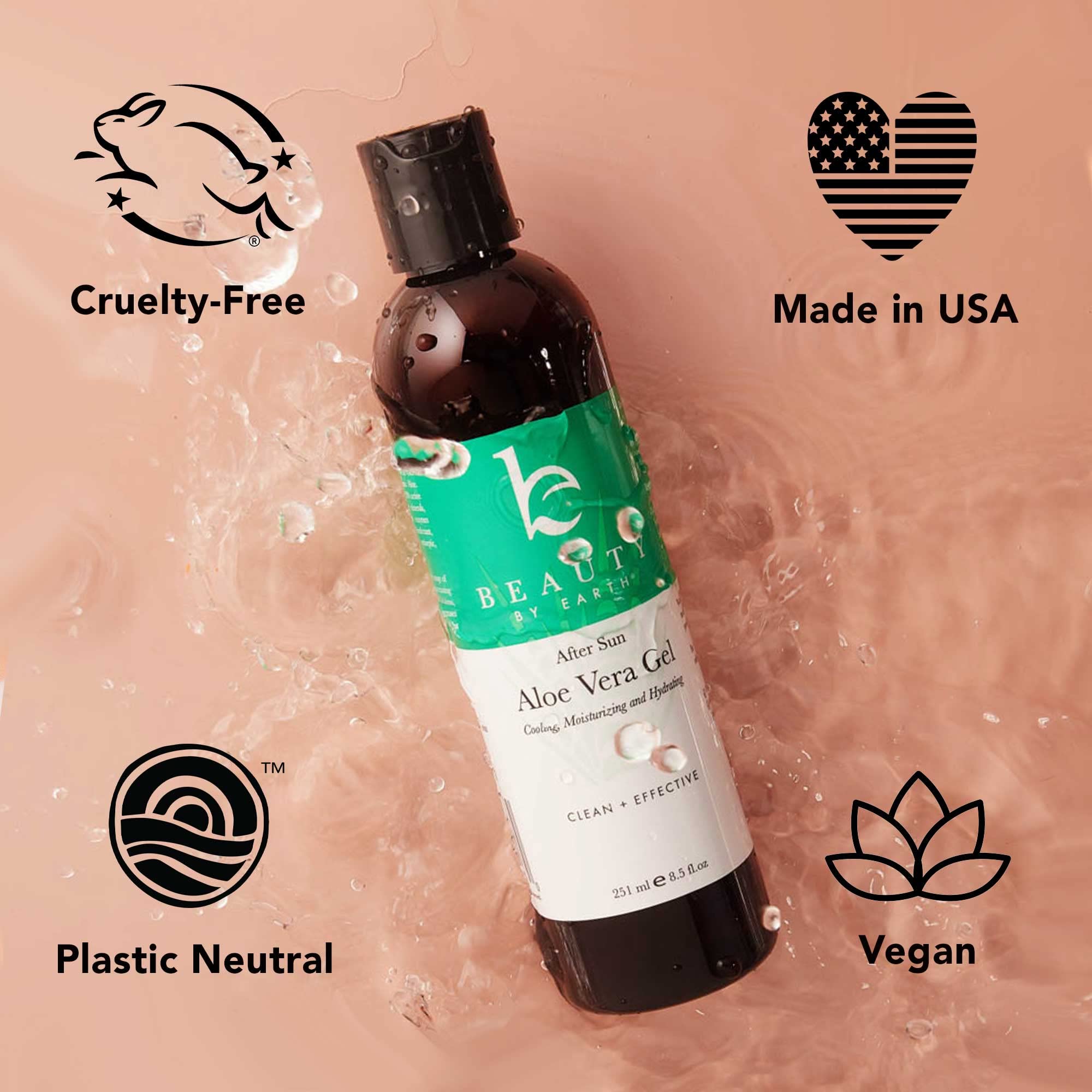 Foto 6 pulgar | Gel De Aloe Vera Beauty By Earth Con Vitamina C Y E 100% Natural - Venta Internacional.