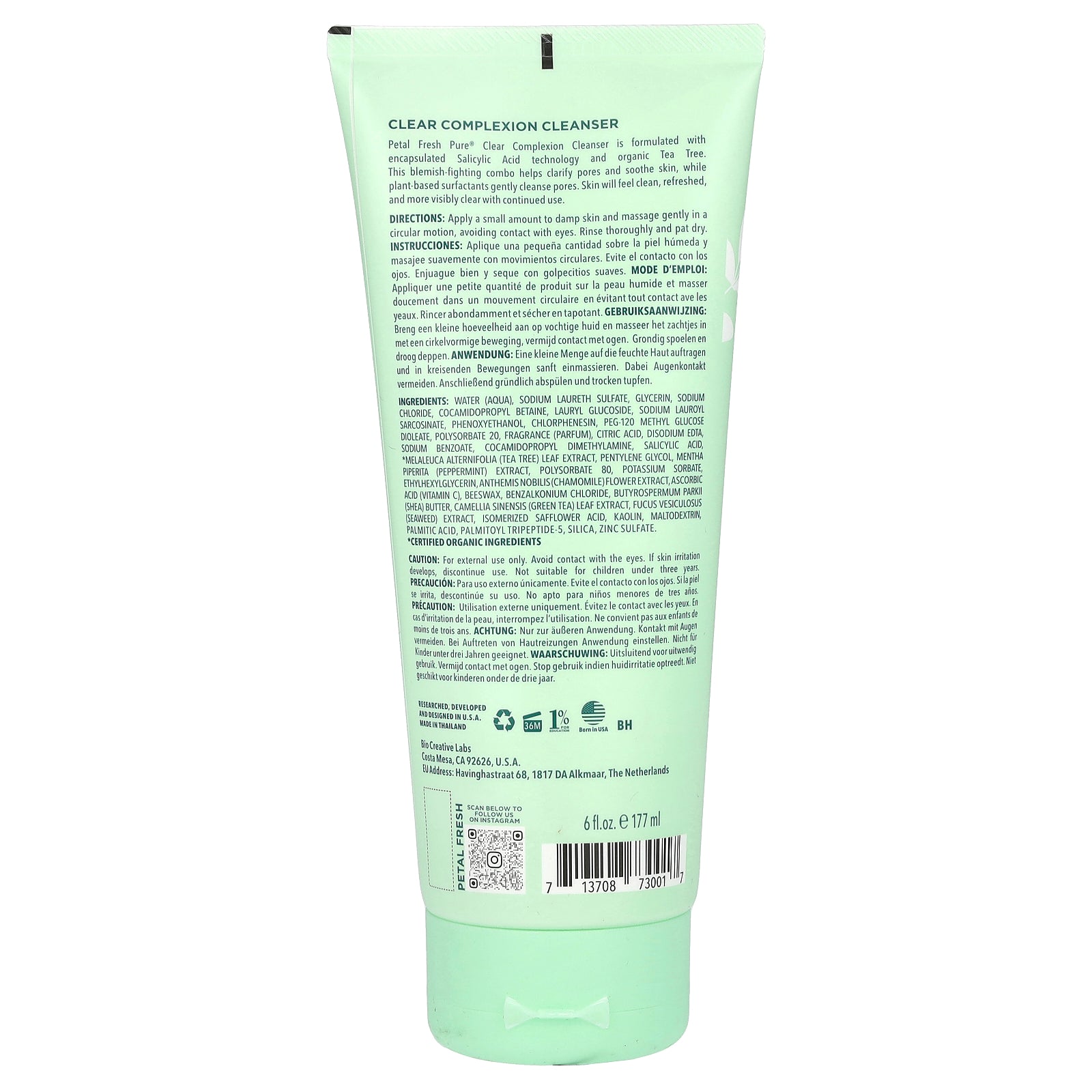 Foto 3 pulgar | Limpiador Petal Fresh Pure Clear Complexion  Árbol De Té  177 Ml - Venta Internacional.
