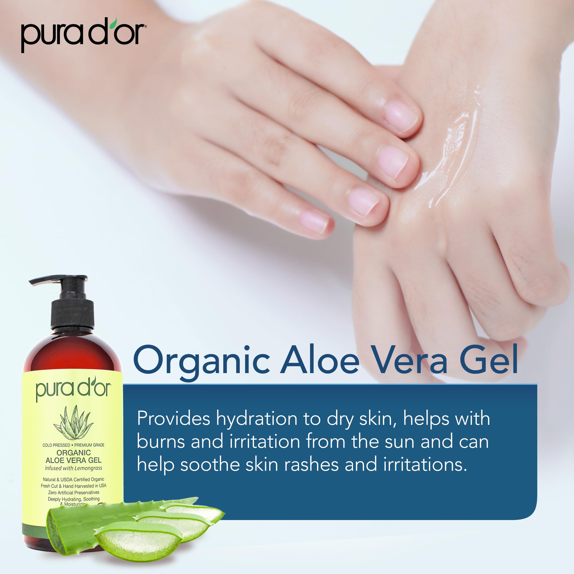 Foto 6 | Gel De Aloe Vera Pura D'or Orgánico 473 Ml Con Aroma A Citronela - Venta Internacional.