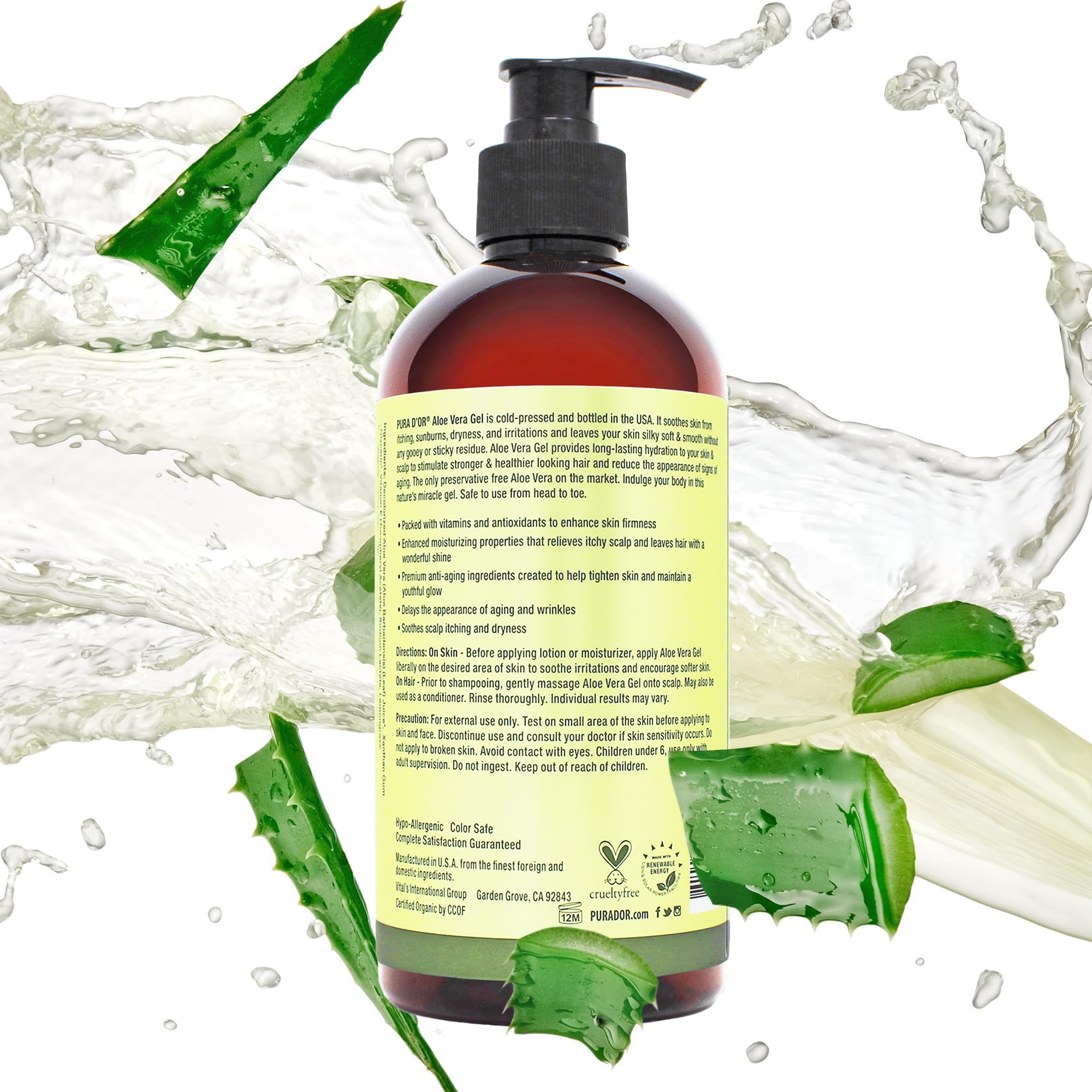 Foto 8 pulgar | Gel De Aloe Vera Pura D'or Orgánico 473 Ml Con Aroma A Citronela - Venta Internacional.