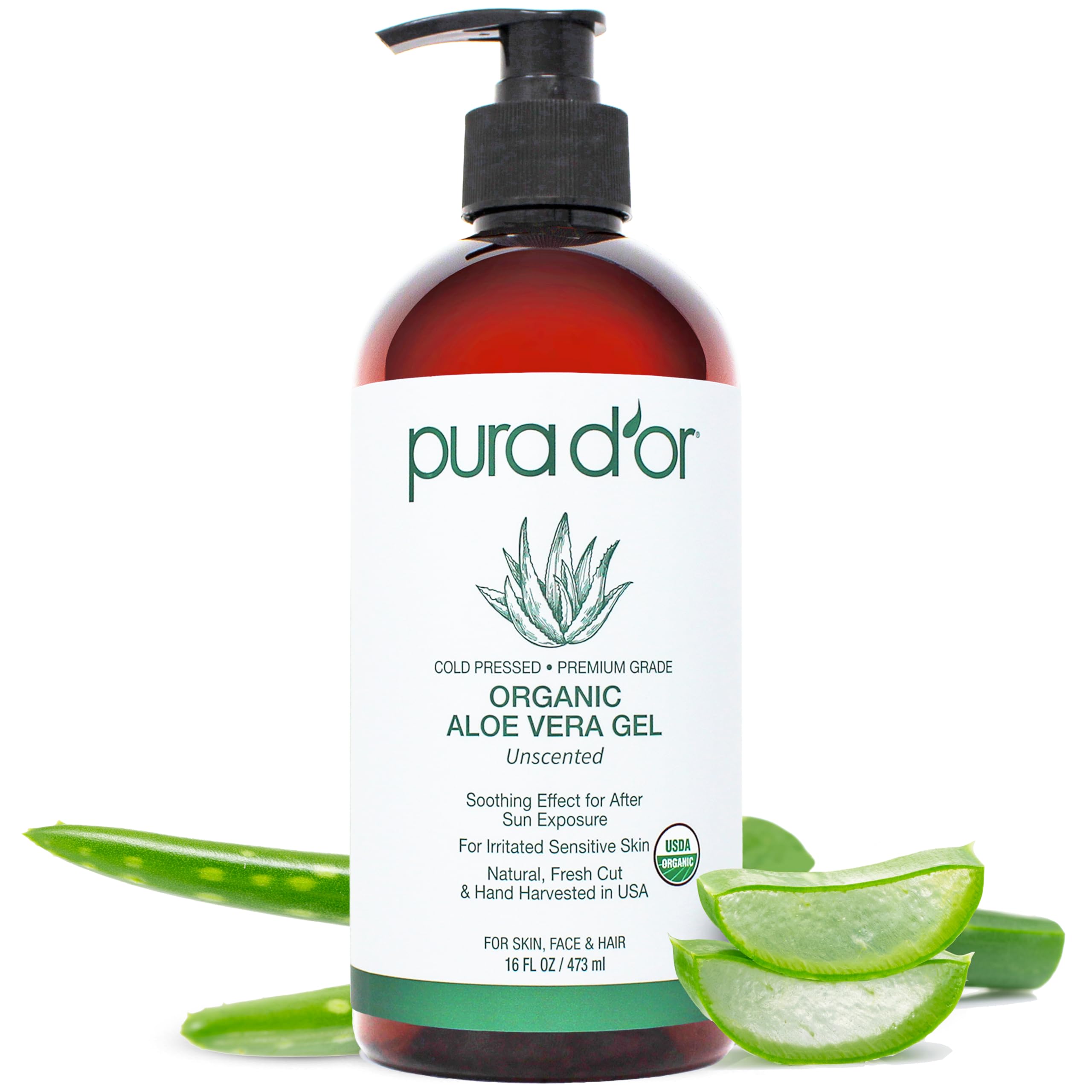 Foto 2 pulgar | Gel De Aloe Vera Pura D'or  473 Ml  Orgánico  Sin Perfume - Venta Internacional.