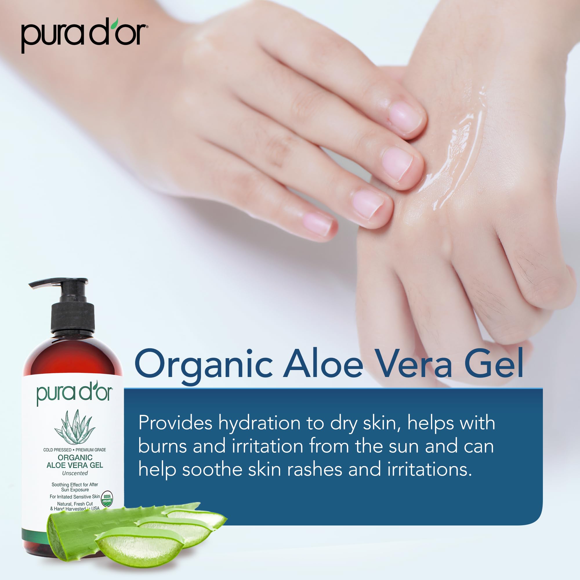 Foto 7 pulgar | Gel De Aloe Vera Pura D'or  473 Ml  Orgánico  Sin Perfume - Venta Internacional.