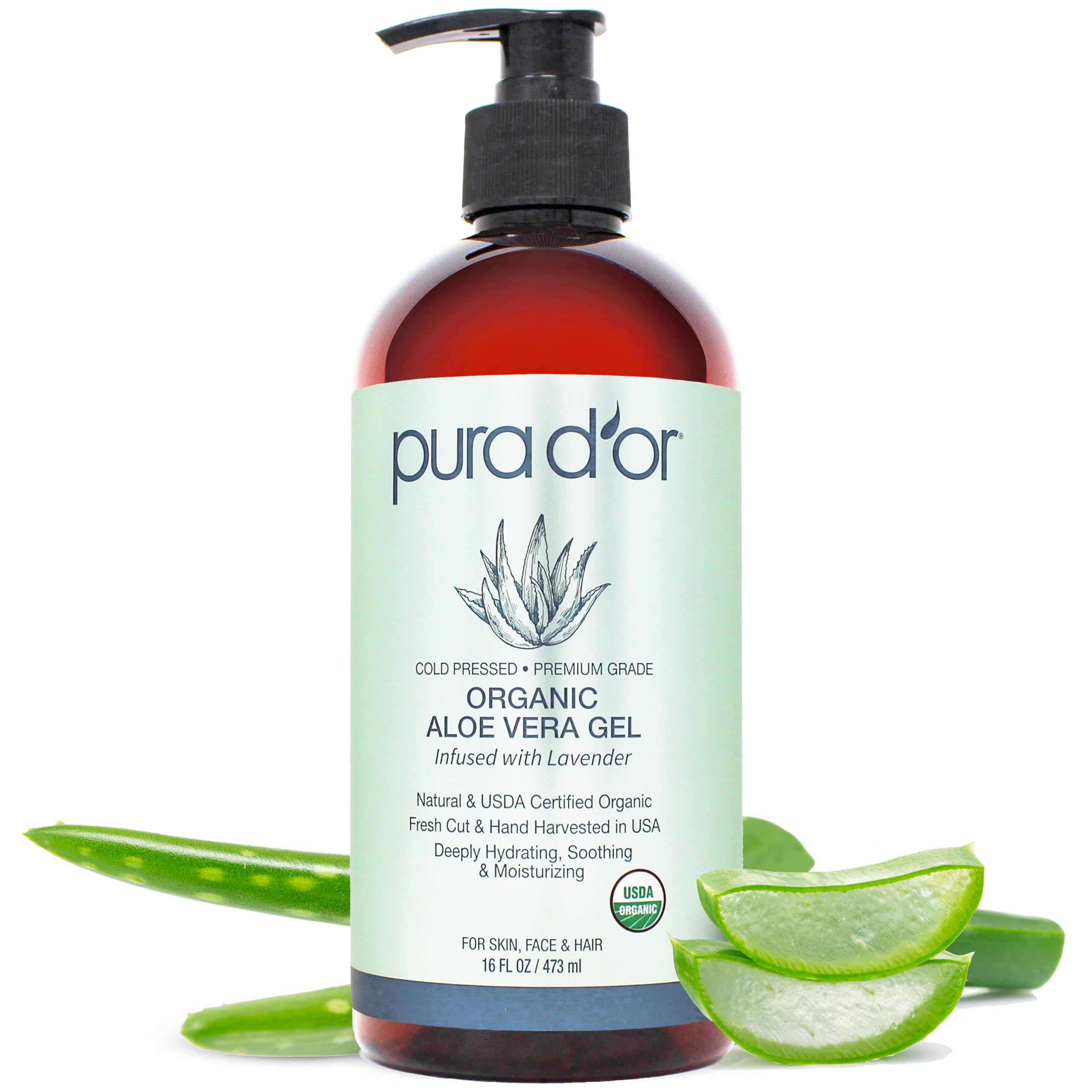 Foto 2 pulgar | Gel De Aloe Vera Pura D'or  473 Ml  Hidratante De Lavanda Orgánica - Venta Internacional.