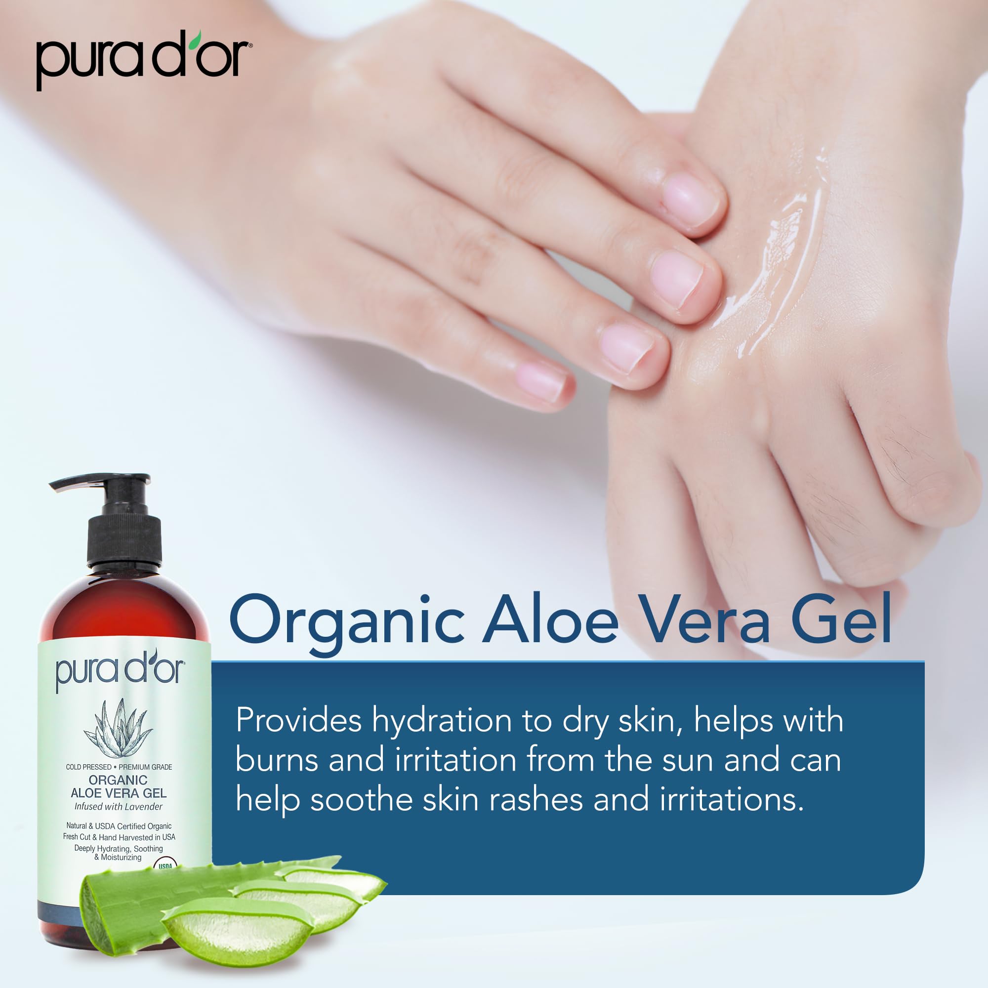 Foto 6 | Gel De Aloe Vera Pura D'or  473 Ml  Hidratante De Lavanda Orgánica - Venta Internacional.