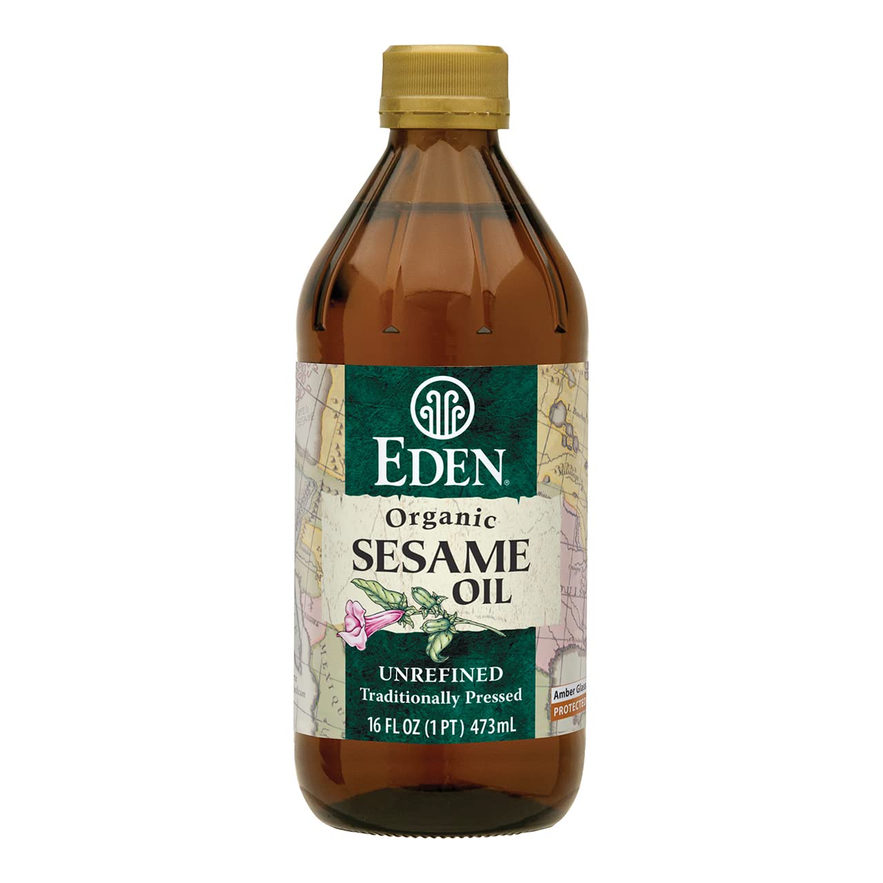 Foto 1 | Aceite De Sésamo Eden Organic Sin Refinar  Virgen Extra  473 Ml - Venta Internacional.