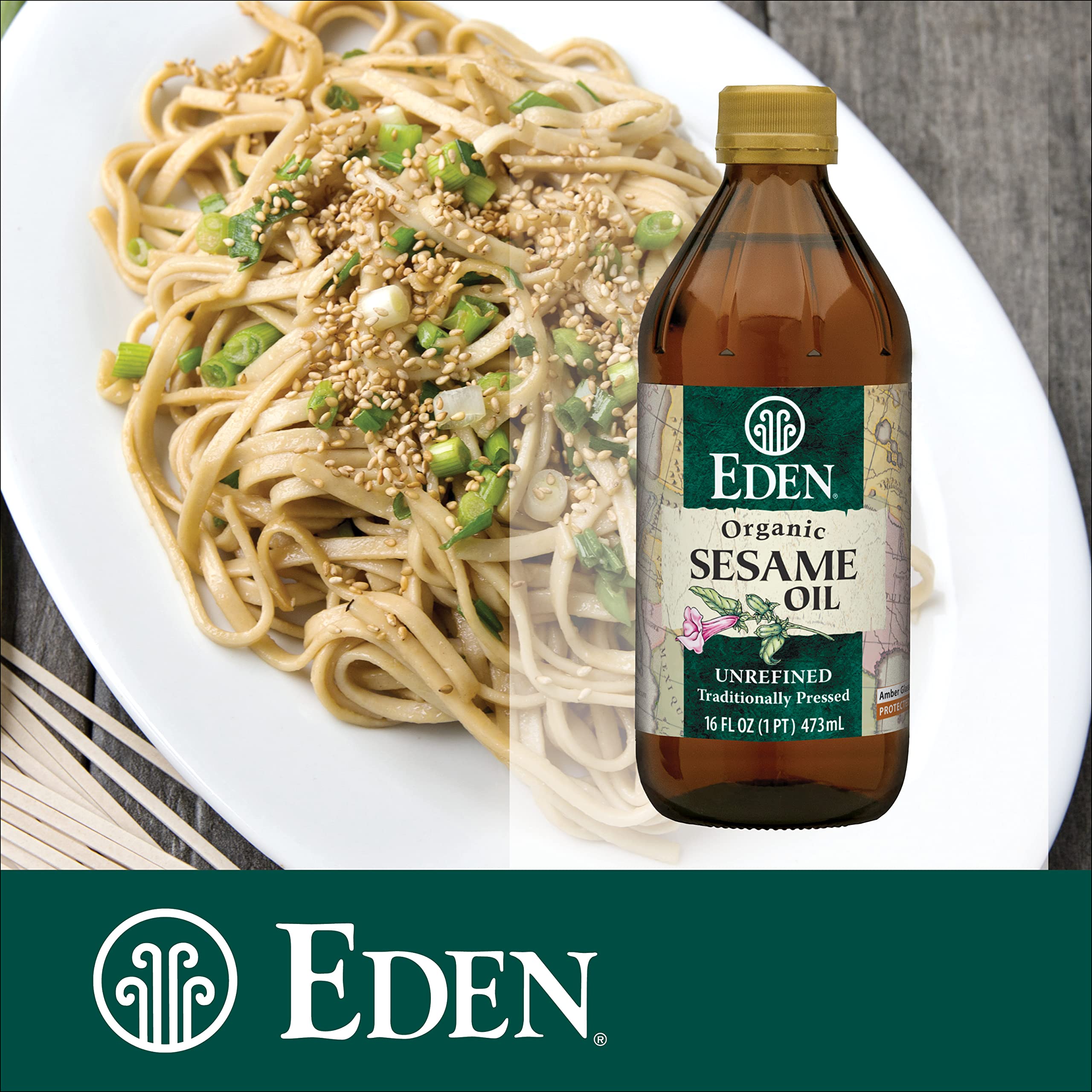 Foto 6 pulgar | Aceite De Sésamo Eden Organic Sin Refinar  Virgen Extra  473 Ml - Venta Internacional.