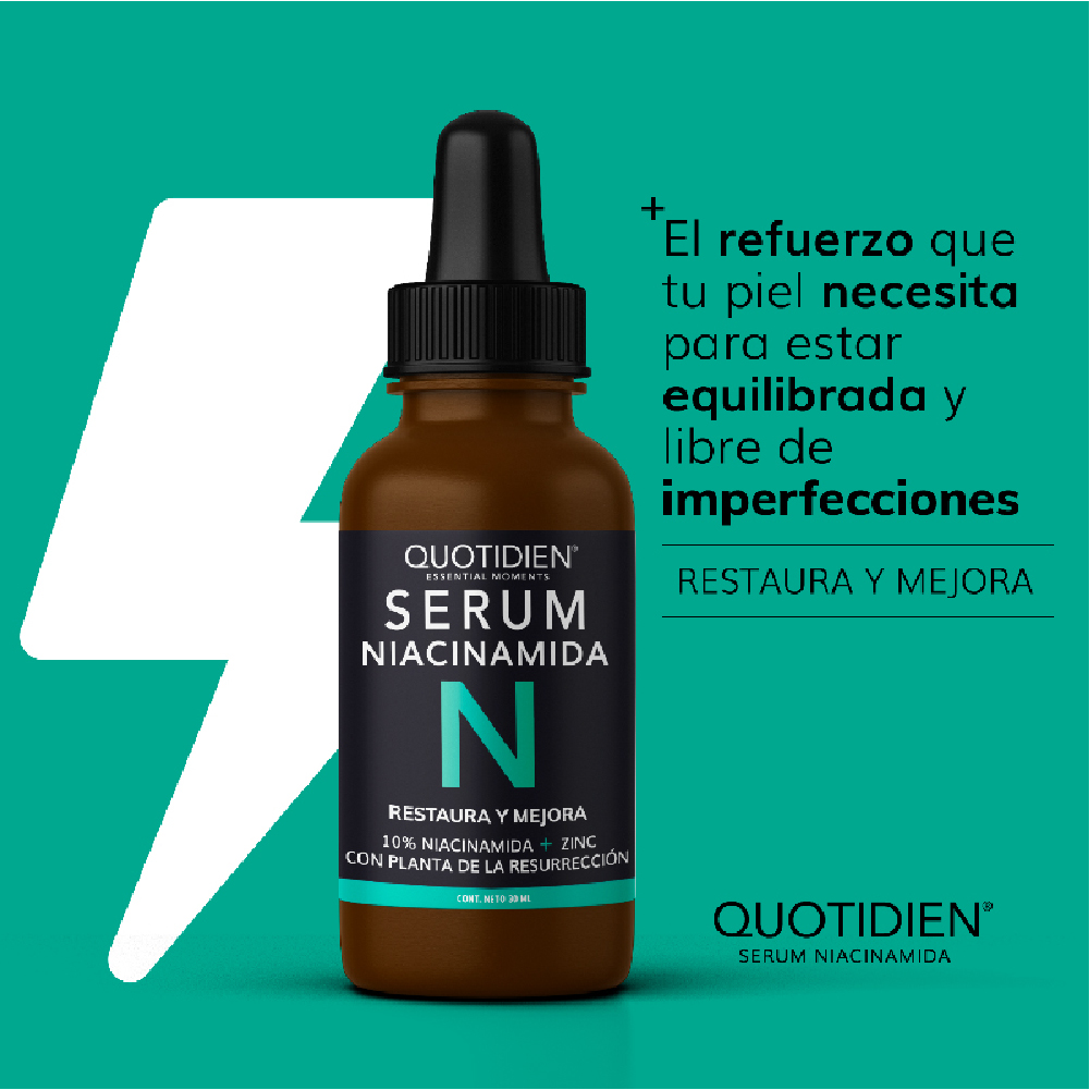 Foto 4 pulgar | Serum Niacinamida Quotidien + Zinc Skin Care Hidratante Suero Facial 30ml