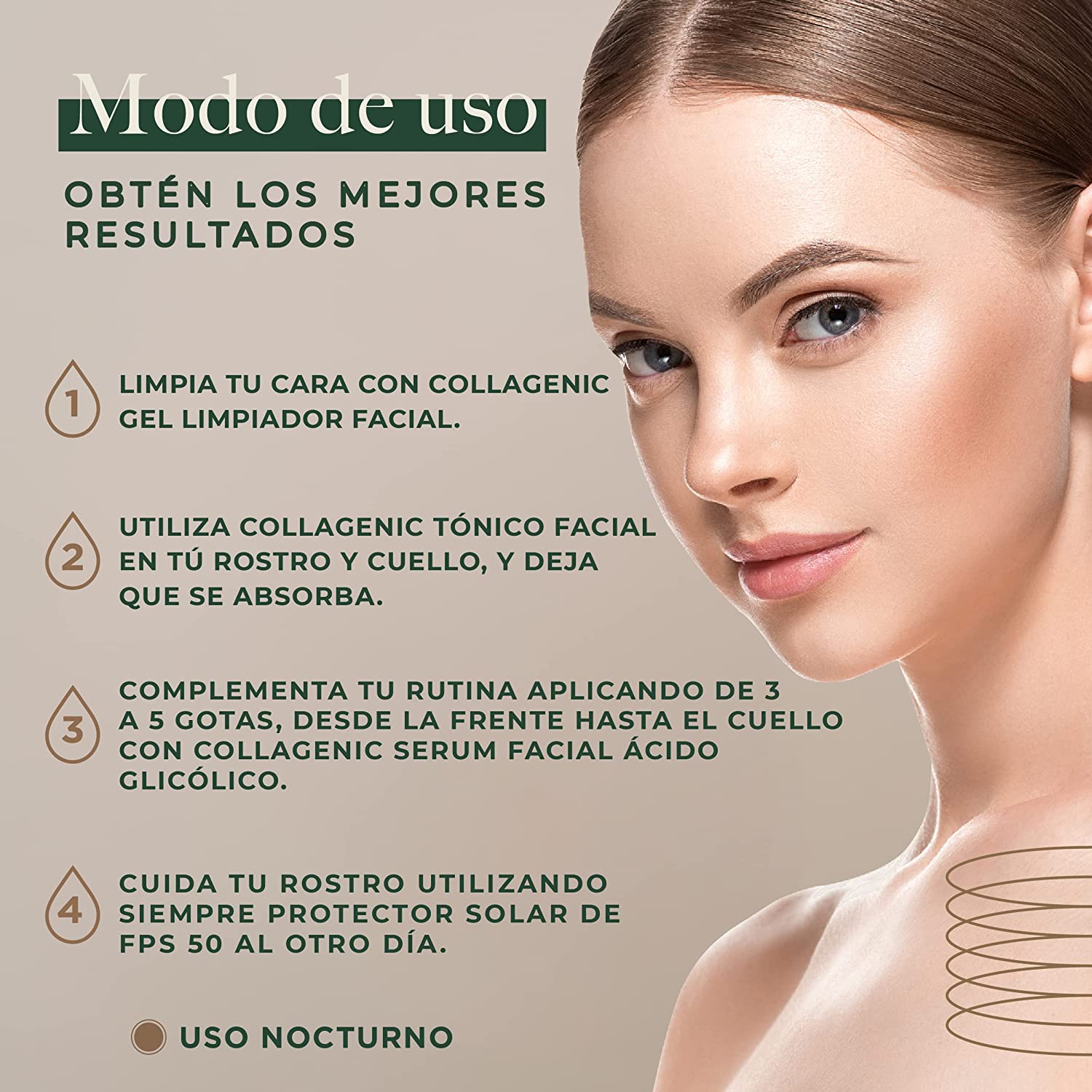 Foto 7 pulgar | Serum Facial Acido Glicólico Collagenic Exfoliante 50 Ml