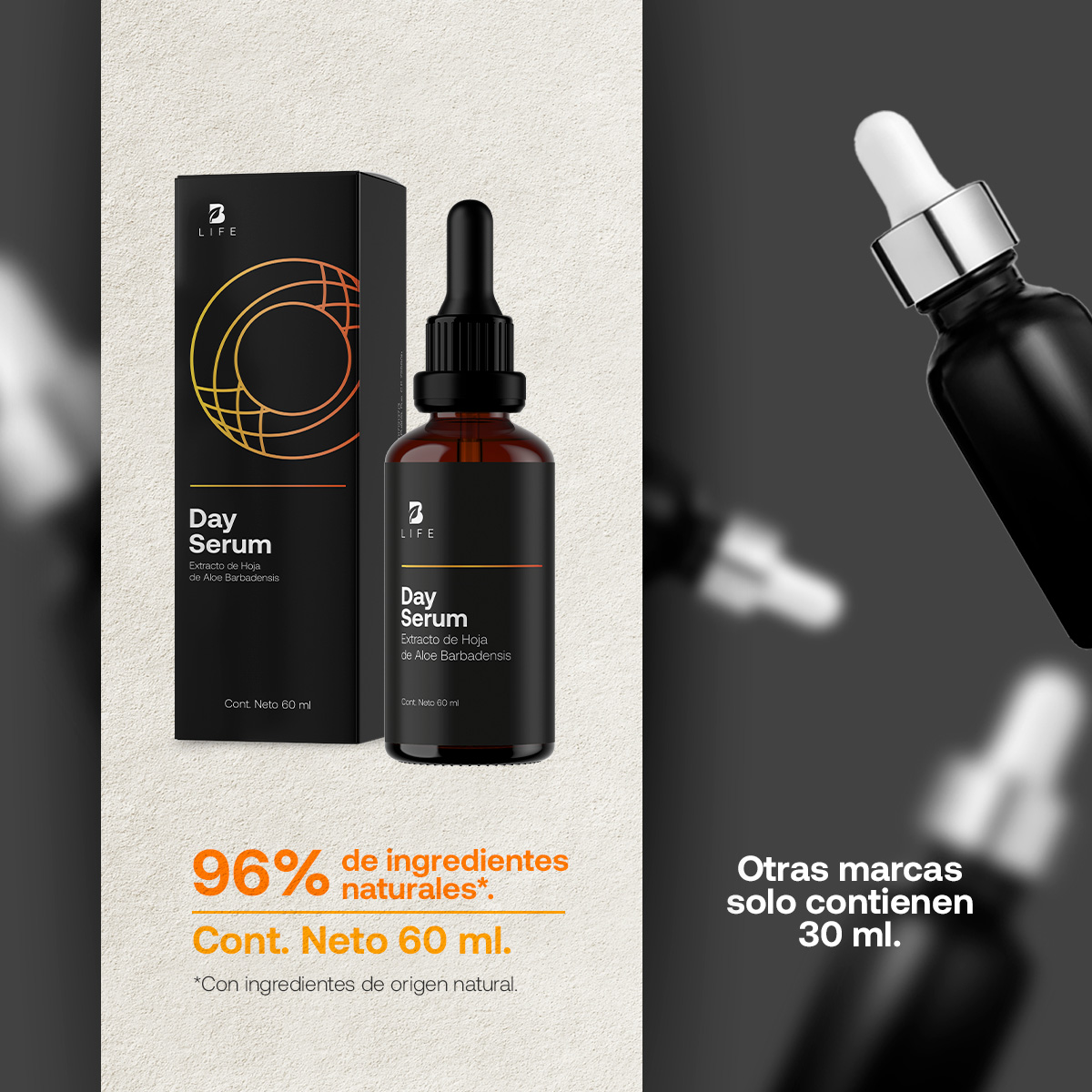 Foto 6 pulgar | Skincare Serum de Día para Rostro 60 ml 96% de Ingredientes Naturales Day Serum B Life