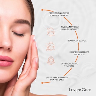 Foto 5 | Pack Crema Facial Lovy Care 002PN015 Vitamina C + Ácido Hialurónico & Seum Vitamina C + Ceramidas + Cafeína