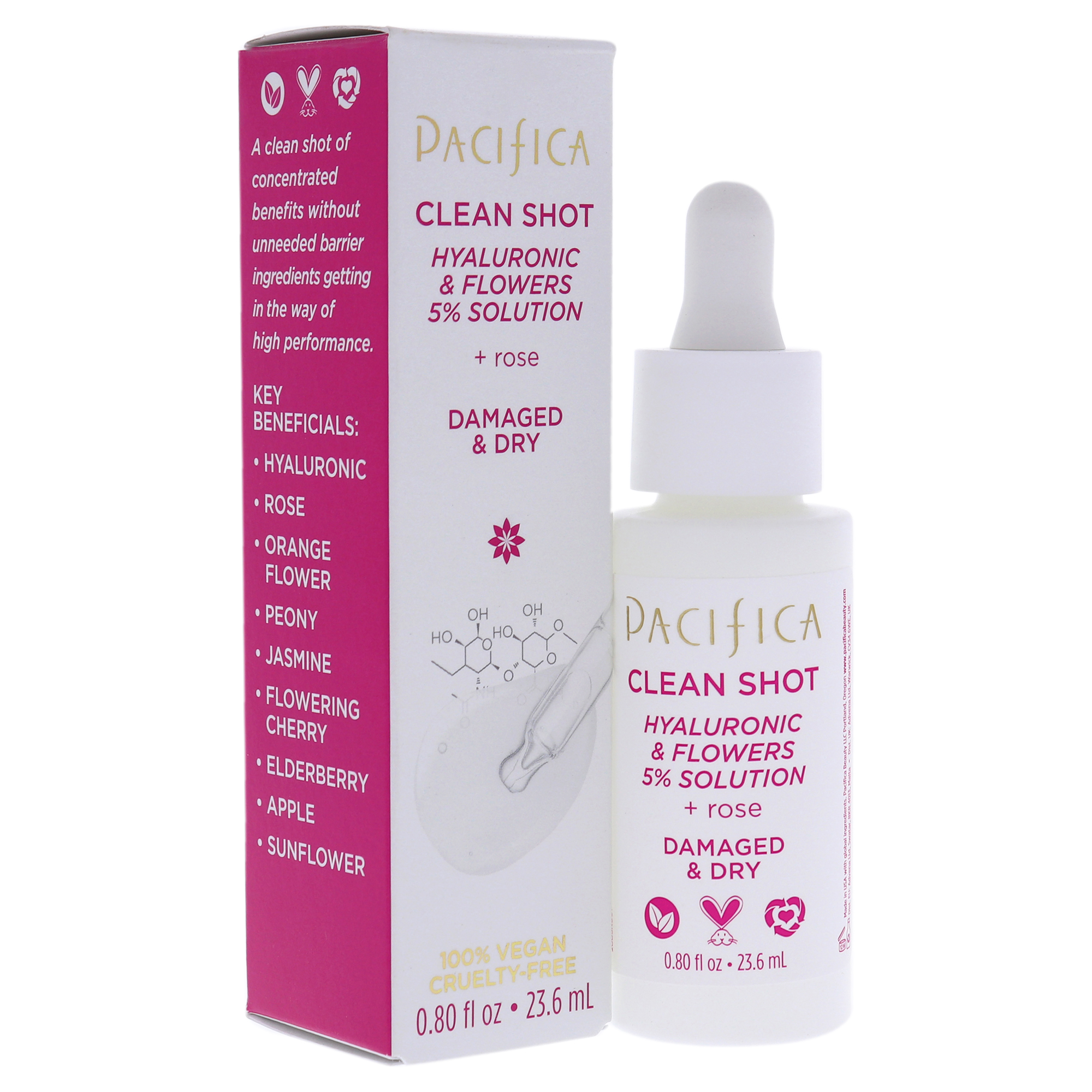 Foto 4 pulgar | Suero Clean Shot Hyaluronic And Flowers 5 Percent Solution Pacifica White Colour