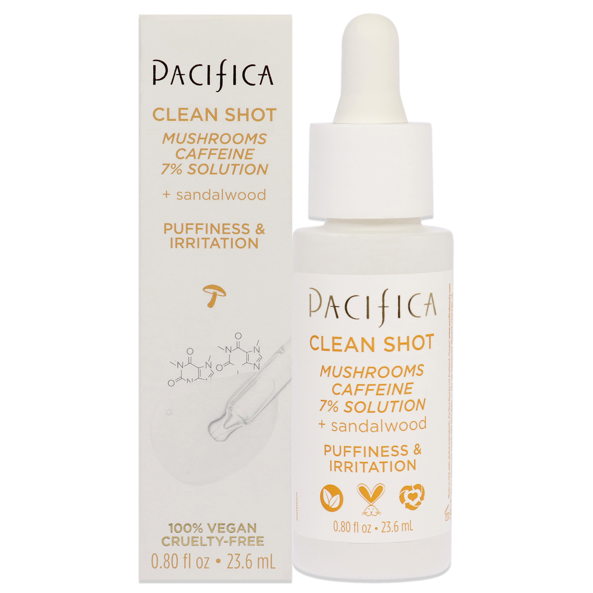 Foto 2 pulgar | Suero Clean Shot Mushrooms And Caffeine 7 Percent Pacifica Transparent Colour