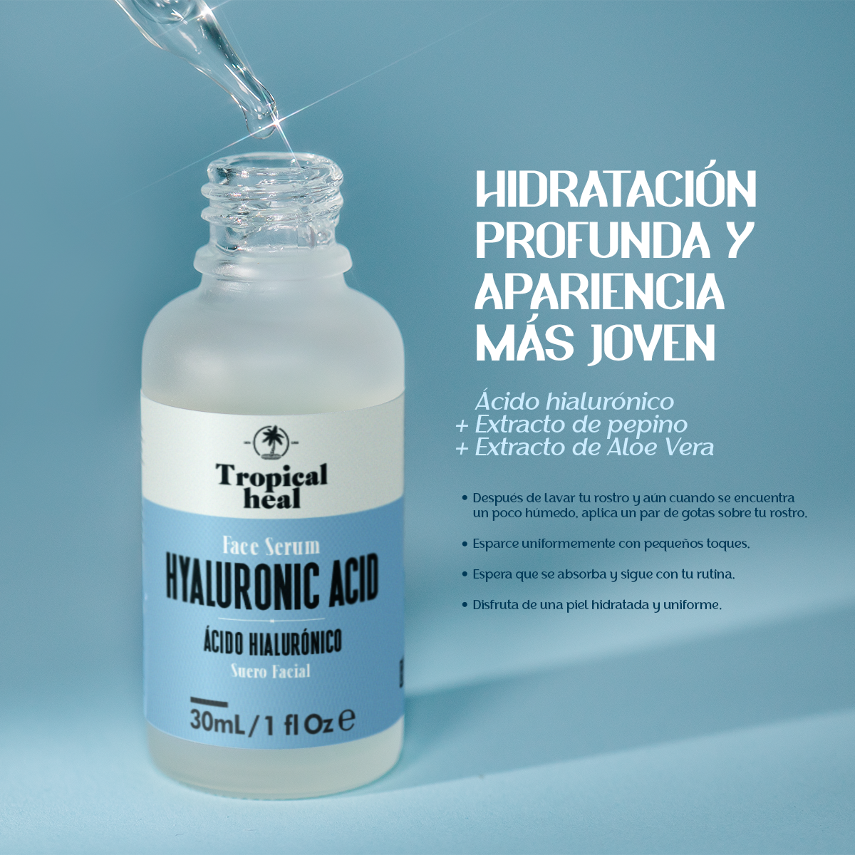 Foto 5 pulgar | Suero Facial Tropical Heal Serum de Hidratación Profunda Contra Líneas de Expresión con Ácido Hialurónico