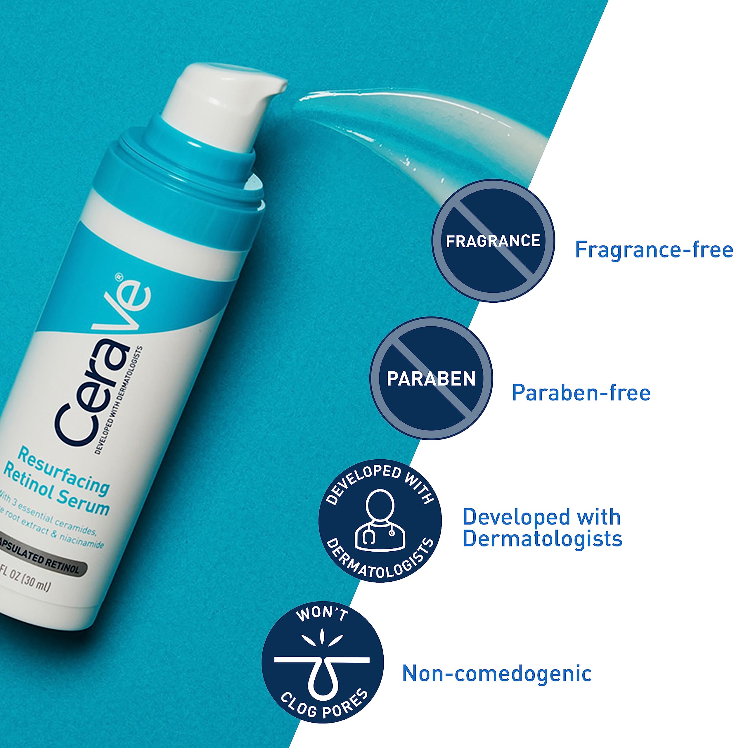 Foto 5 pulgar | Sérum Cerave Retinol Para Marcas Posteriores Al Acné Y Textura De La Piel, 30 Ml - Venta Internacional.