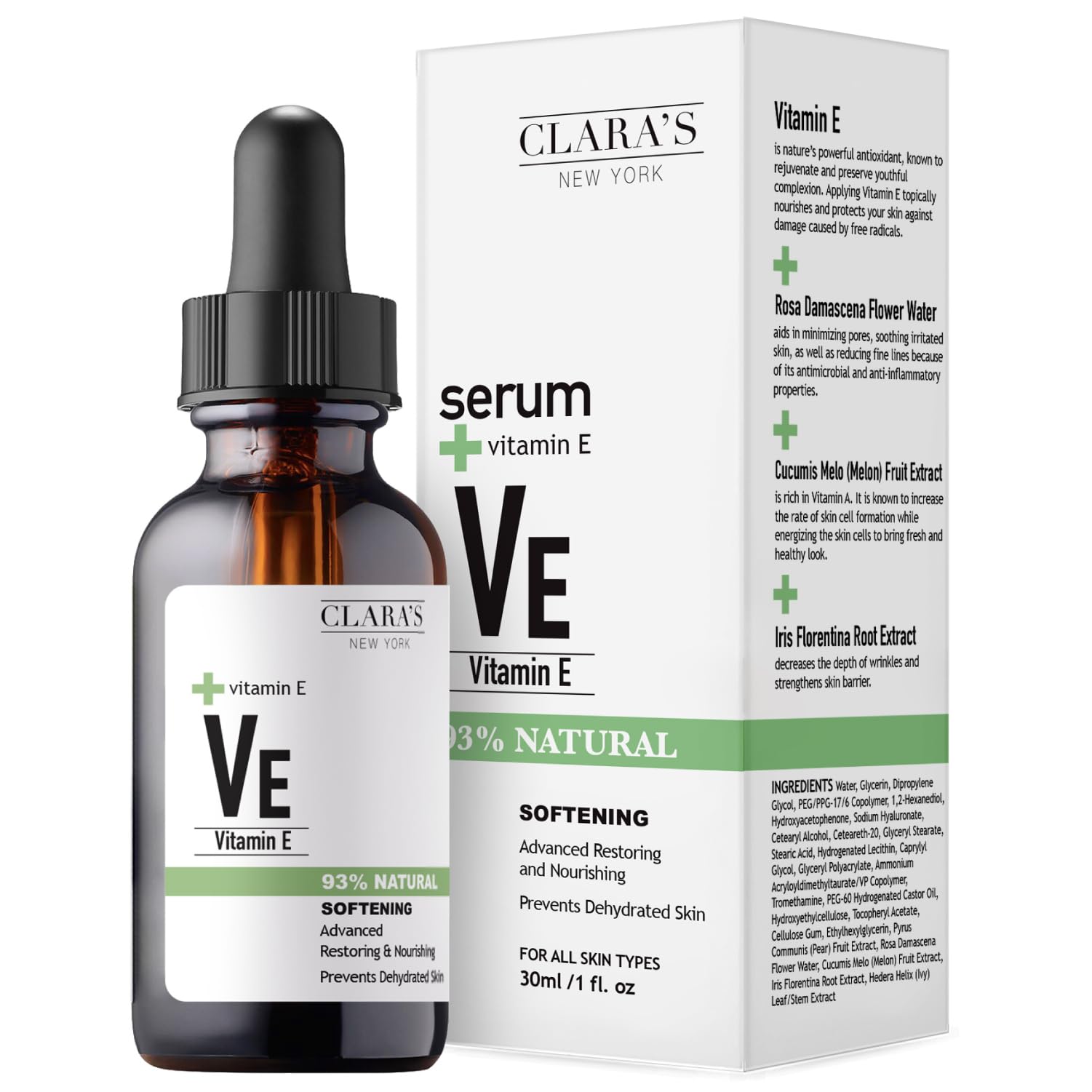 Foto 2 pulgar | Sérum Facial Clara's New York Suavizante Vitamina E 30 Ml - Venta Internacional