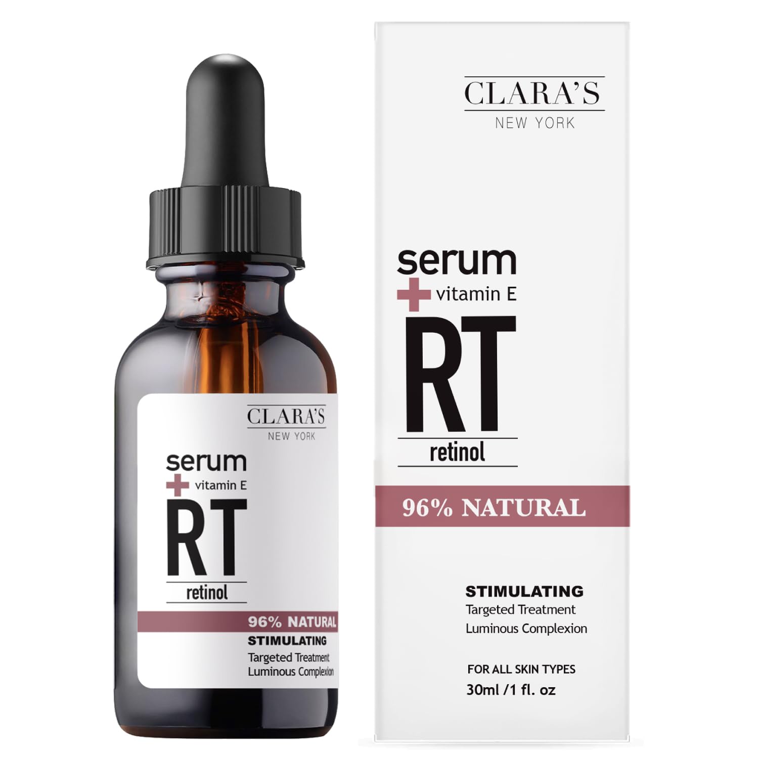 Foto 2 pulgar | Sérum Facial Clara's New York Estimulante Retinol 30 Ml con Vitamina E - Venta Internacional