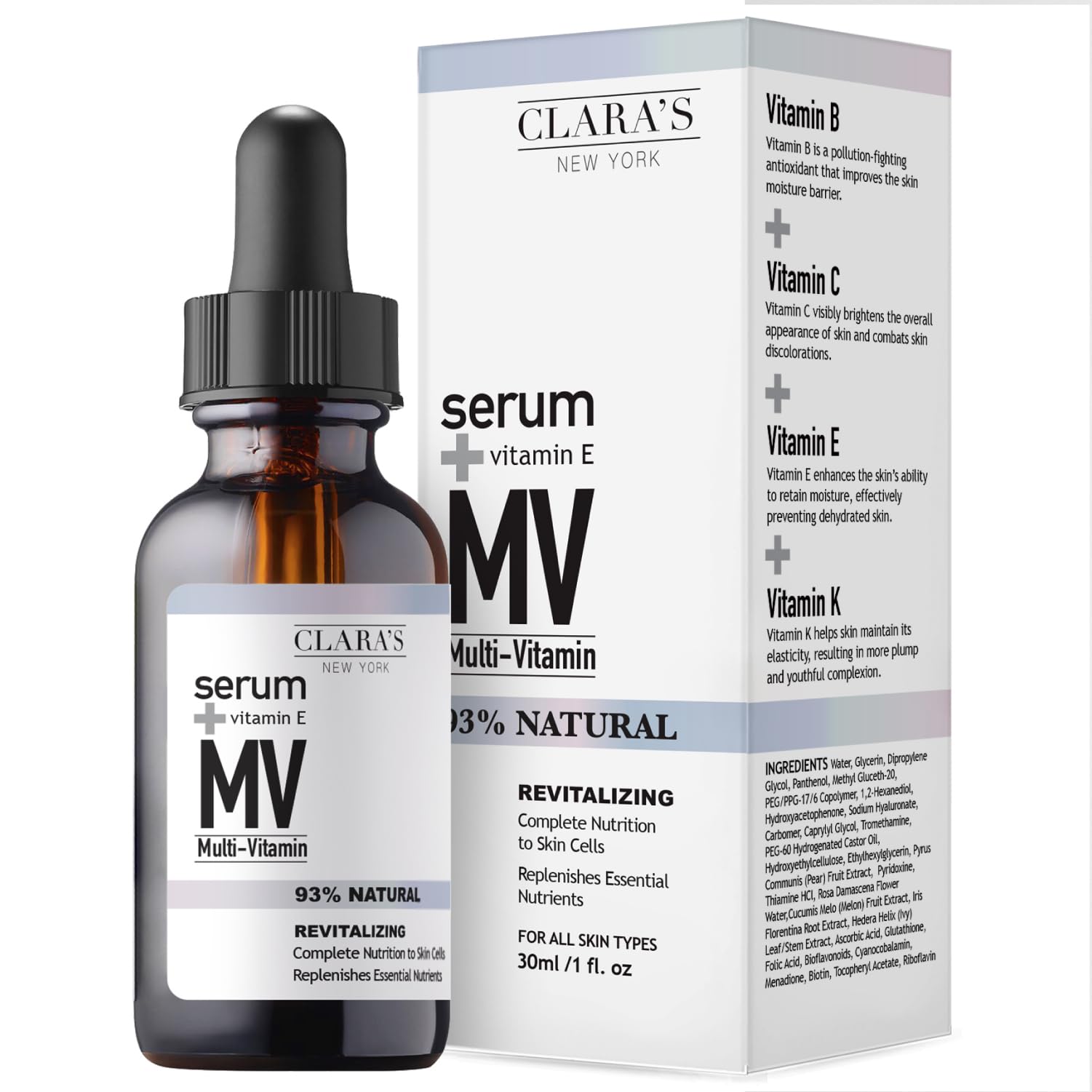 Foto 2 pulgar | Sérum Facial Clara's New York Multivitamínico Antioxidantes de 30 Ml - Venta Internacional