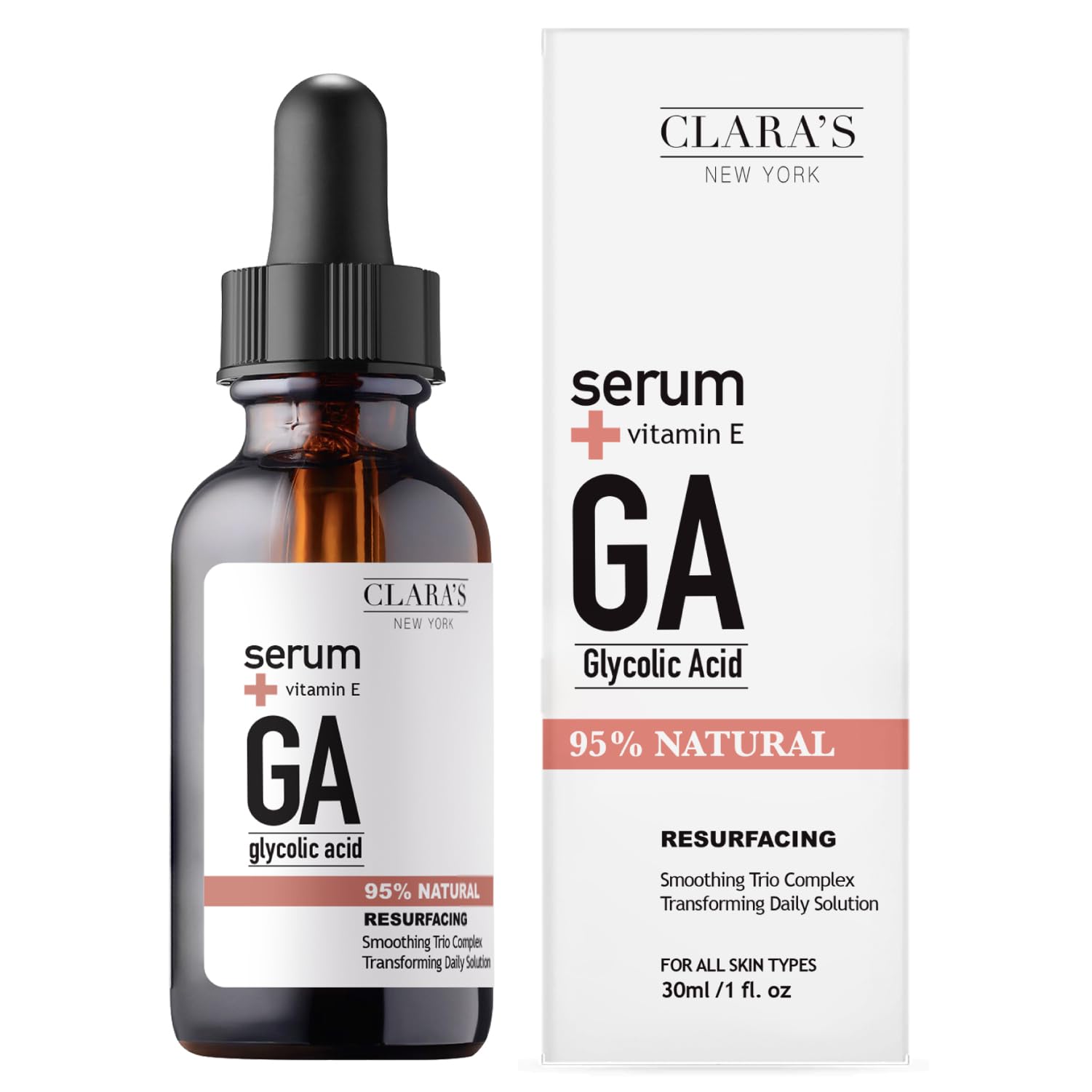 Foto 2 pulgar | Sérum Facial Clara's New York Ácido Glicólico 30 Ml con Vitamina E - Venta Internacional