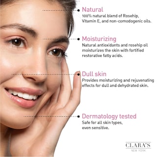 Foto 3 | Aceite Facial Clara's New York Rosehip con Vitamina E 30 Ml - Venta Internacional