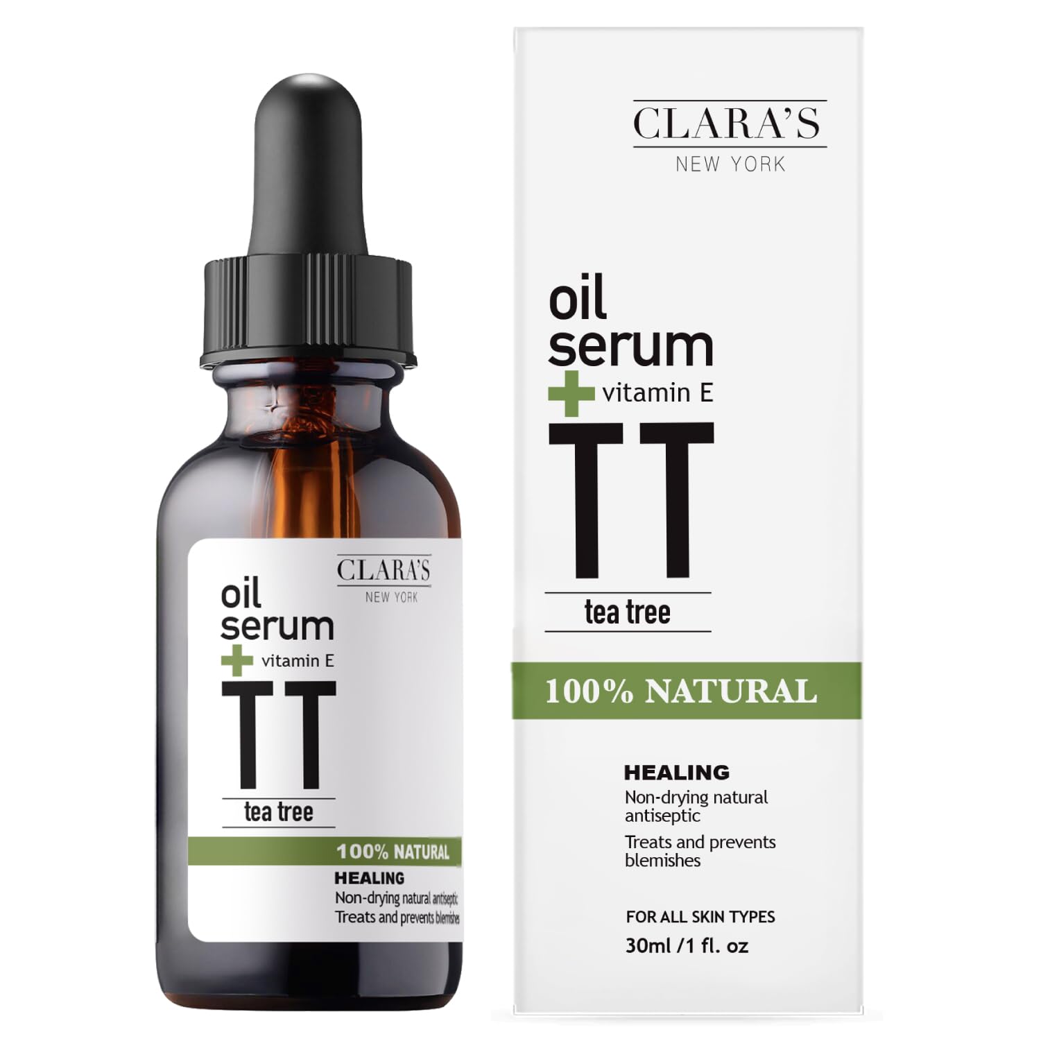 Foto 2 pulgar | Sérum de Aceite Facial Clara's New York Tea Tree con Vitamina E 30 ml - Venta Internacional