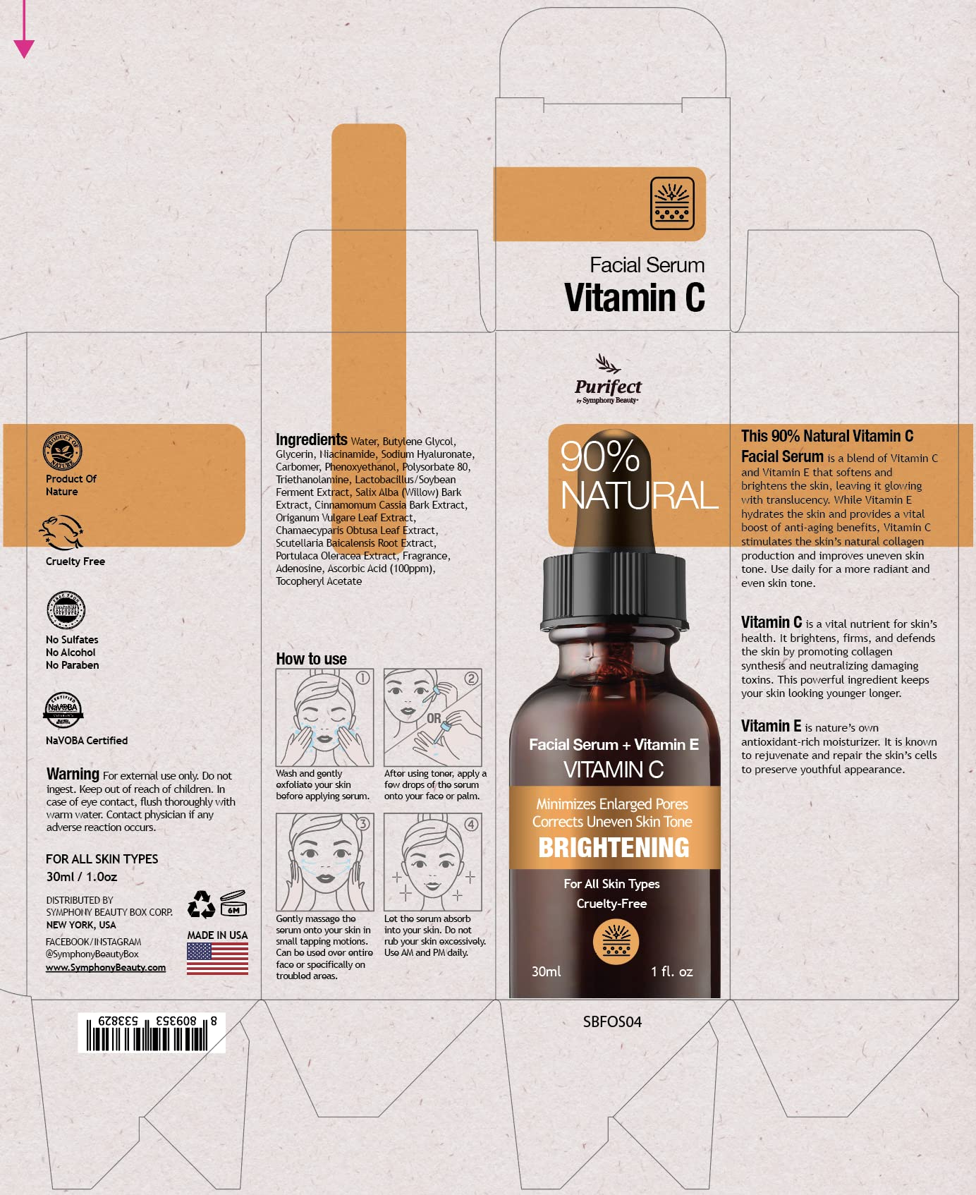 Foto 3 pulgar | Sérum Facial Purifect Natural Vitamin C Iluminador 30 ml - Venta Internacional