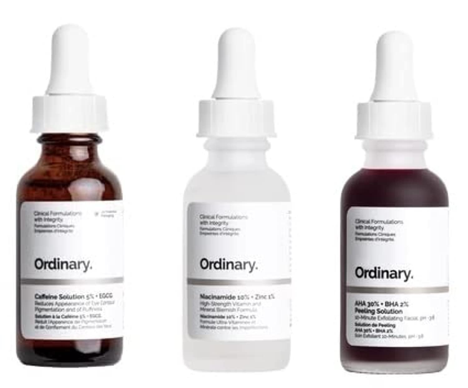 Set De Sérum The Ordinary Cafeine Solution 5% + Aha 30% + Bha 2% - Venta Internacional