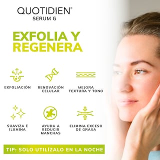 Foto 2 | Ácido Glicólico + Aloe Vera Y Glicerina Skin Care Exfoliante Facial Suero Facial Quotidien QSerum 30 ml