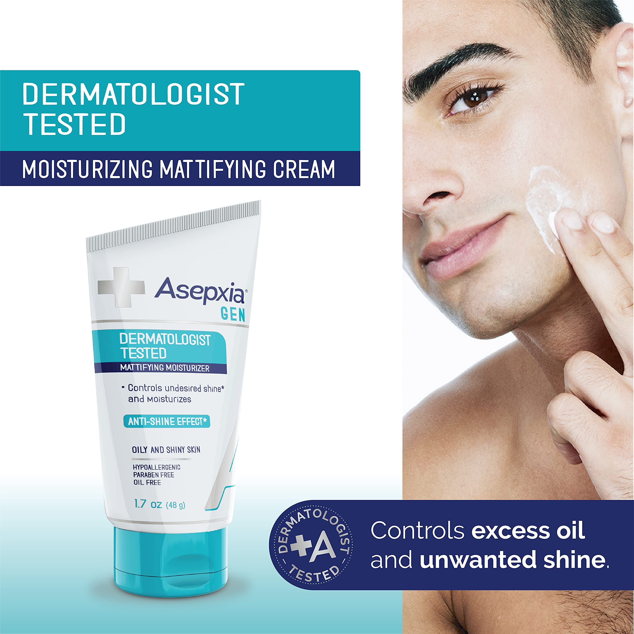 Foto 4 pulgar | Crema Hidratante Matificante Asepxia Gen para Pieles Grasas 50 Ml - Venta Internacional