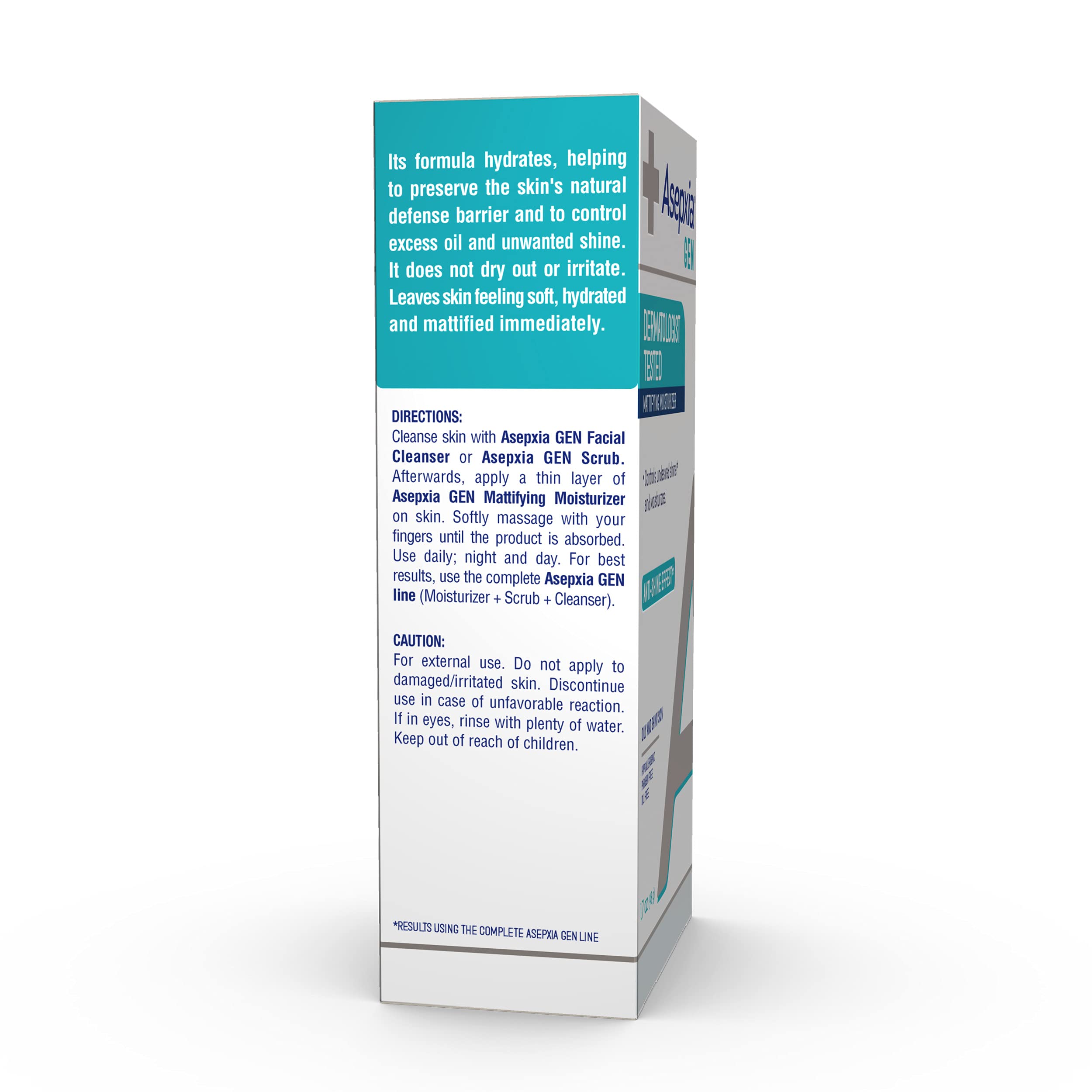Foto 7 pulgar | Crema Hidratante Matificante Asepxia Gen para Pieles Grasas 50 Ml - Venta Internacional