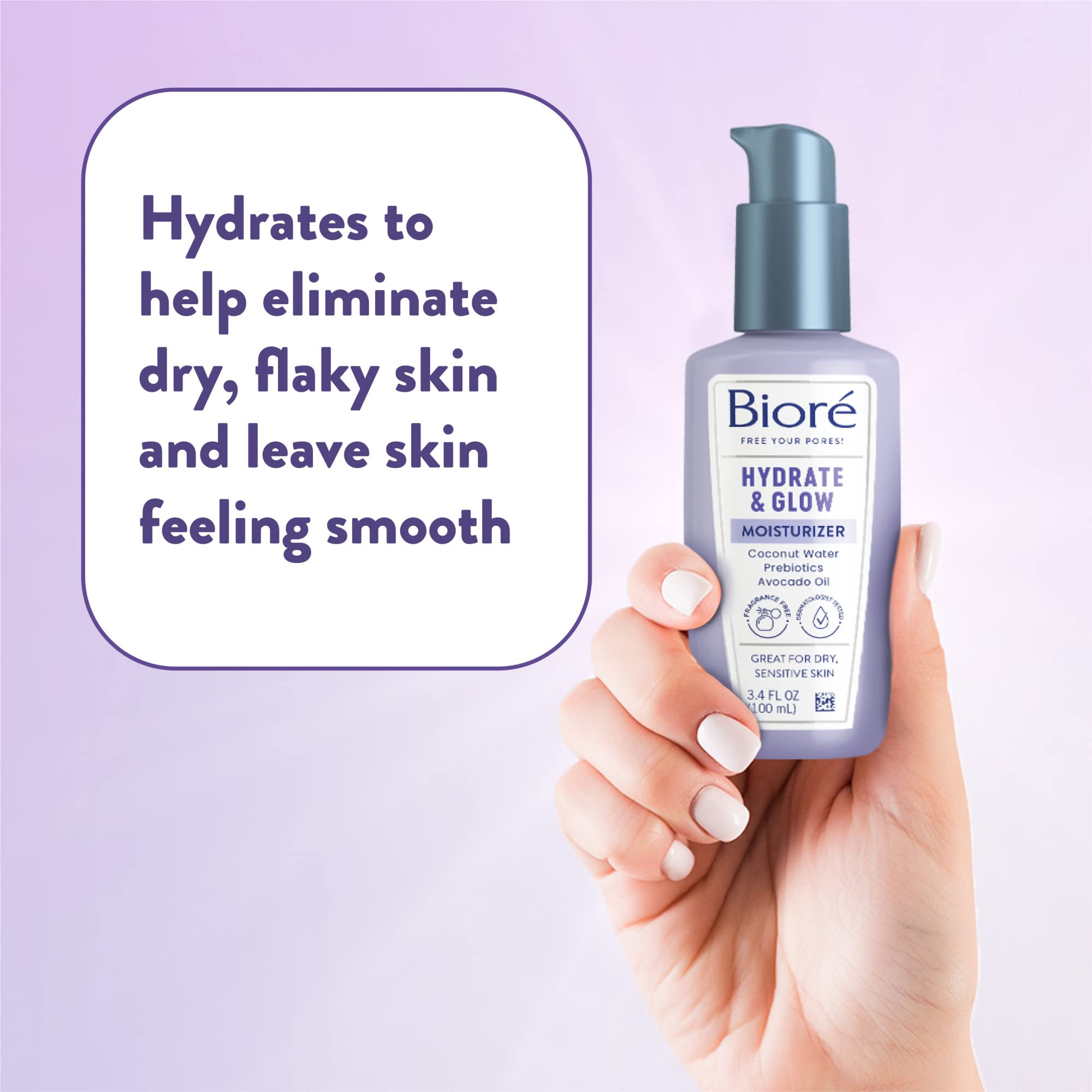 Foto 4 pulgar | Hidratante Facial Bioré Hydrate & Glow para Piel Seca 100 Ml - Venta Internacional