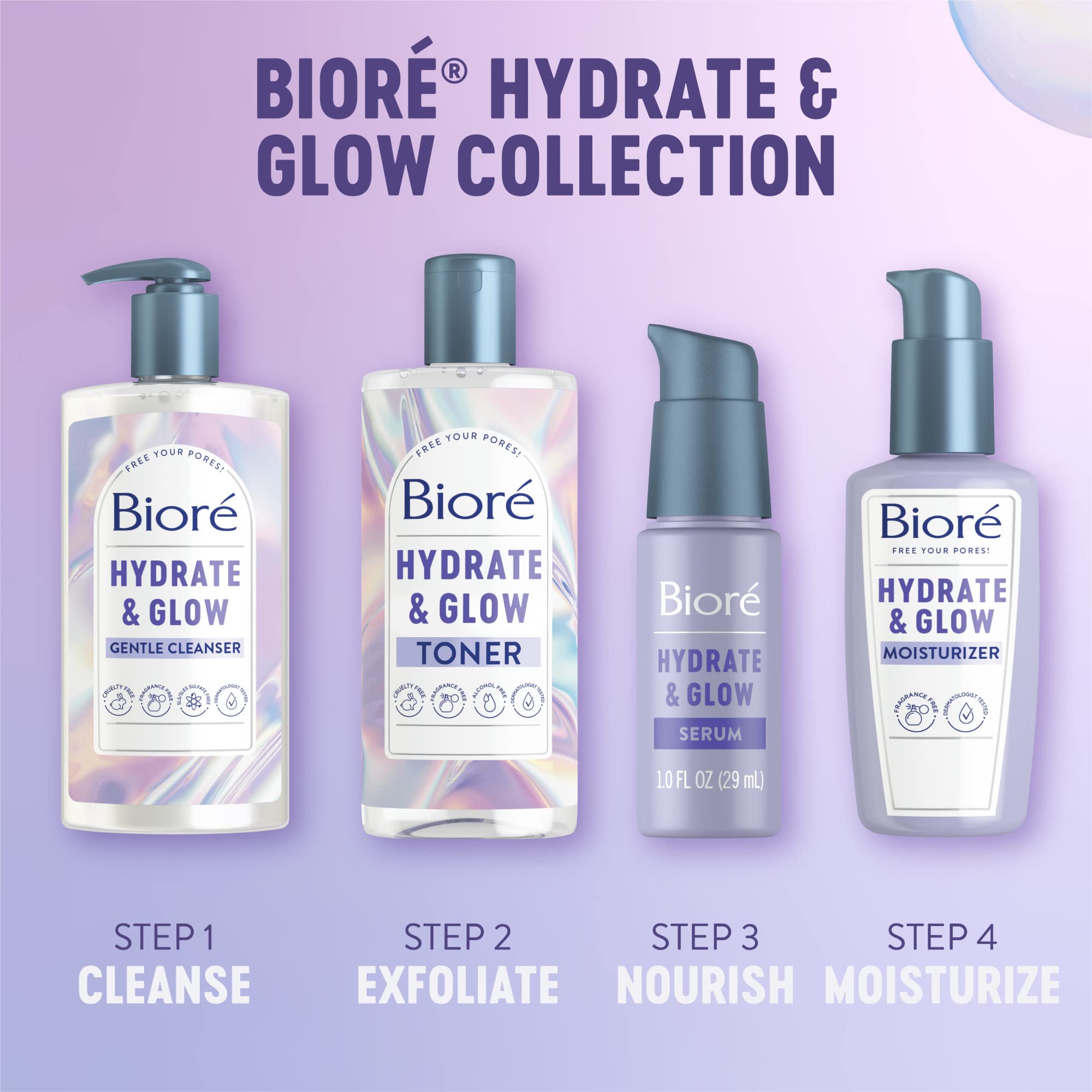 Foto 6 pulgar | Hidratante Facial Bioré Hydrate & Glow para Piel Seca 100 Ml - Venta Internacional