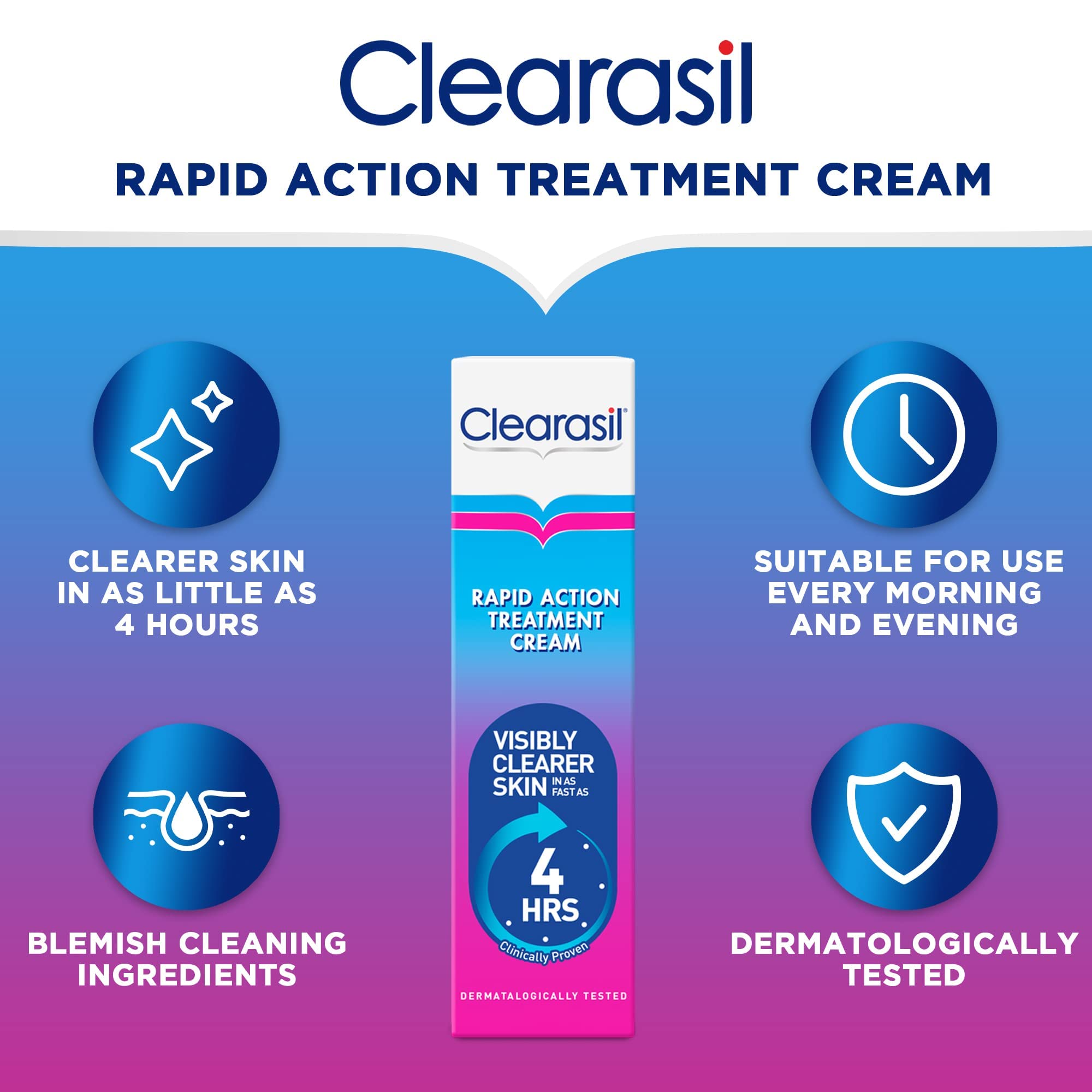 Foto 6 pulgar | Crema Facial Clearasil Ultra Rapid Action 25 Ml - Venta Internacional
