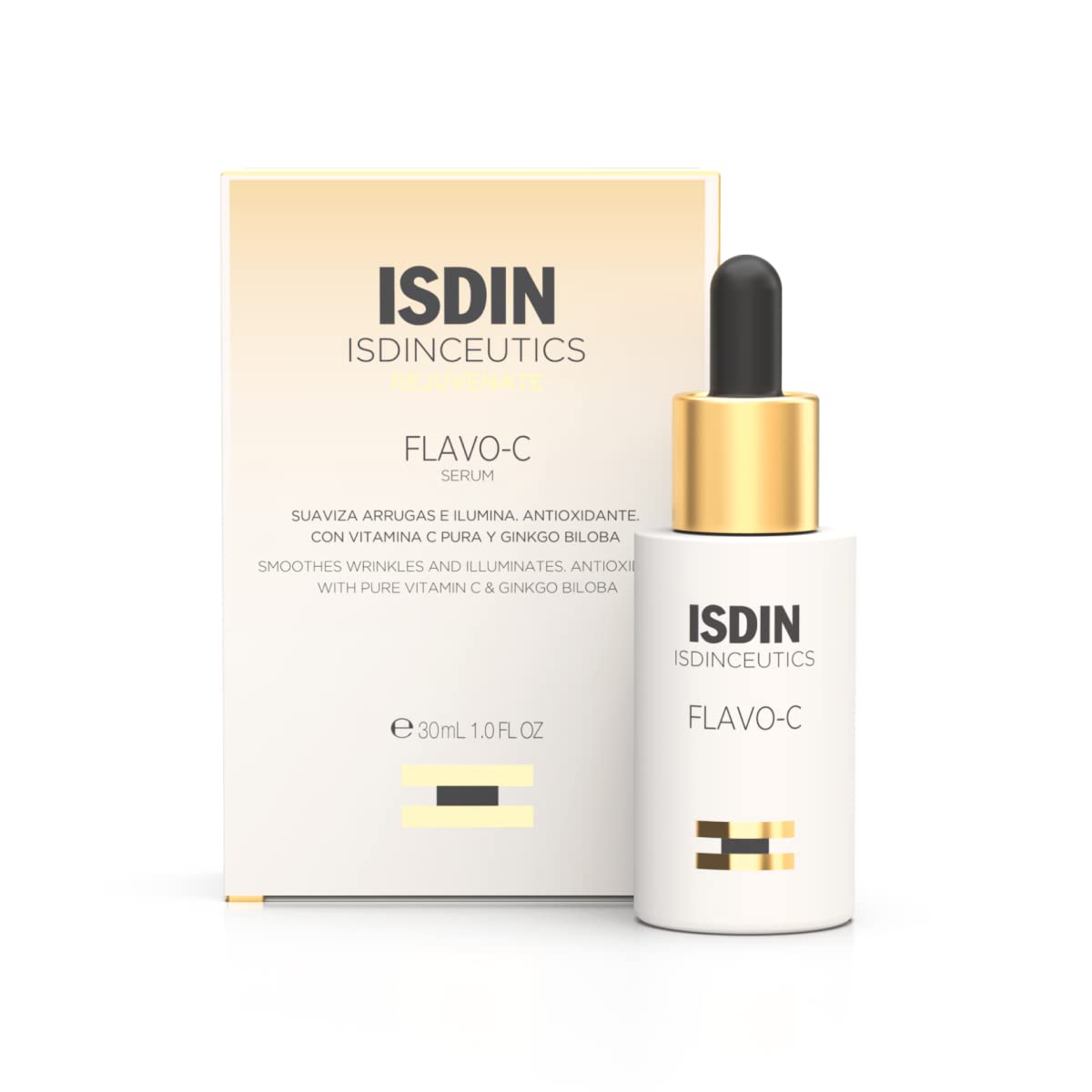 Sérum Isdin Flavo-C con Vitamina C Antioxidante Antienvejecimiento 30 ml - Venta Internacional