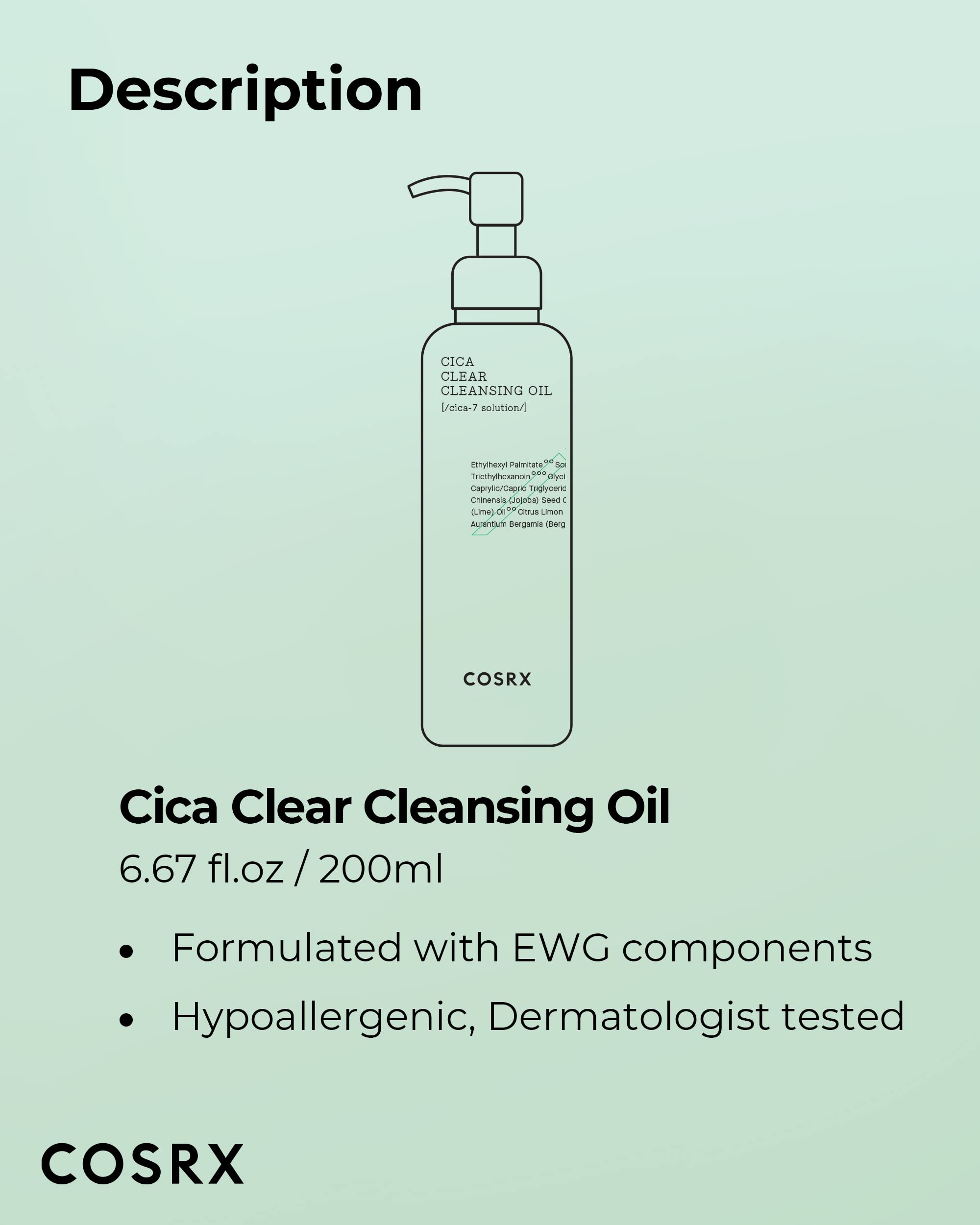 Foto 8 pulgar | Aceite Limpiador Cosrx Pure Fit Cica 200 Ml Para Pieles Sensibles - Venta Internacional.