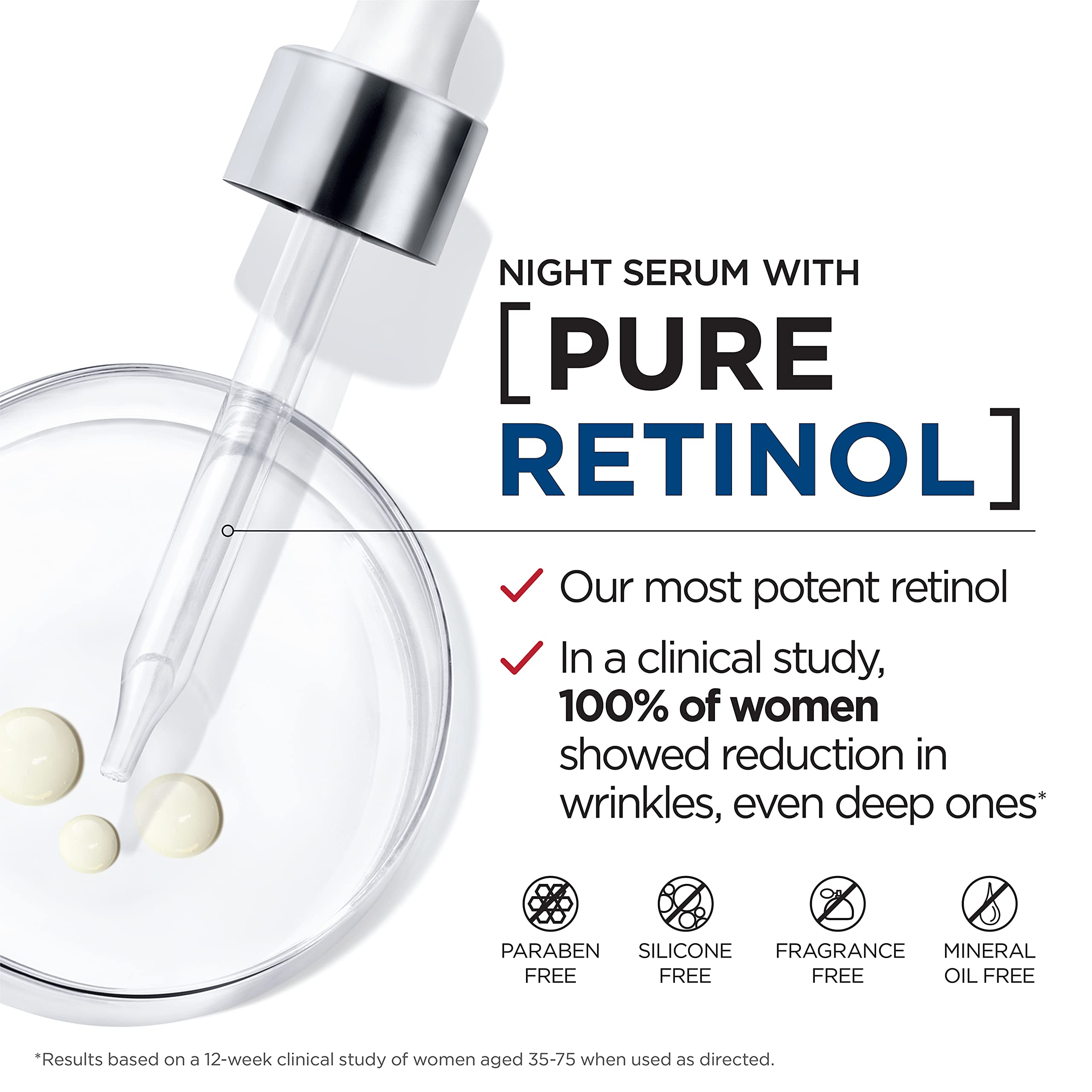 Foto 3 pulgar | Sérum De Noche L'oreal Paris Revitalift Con Retinol Puro Al 0.3%, 30 Ml - Venta Internacional.