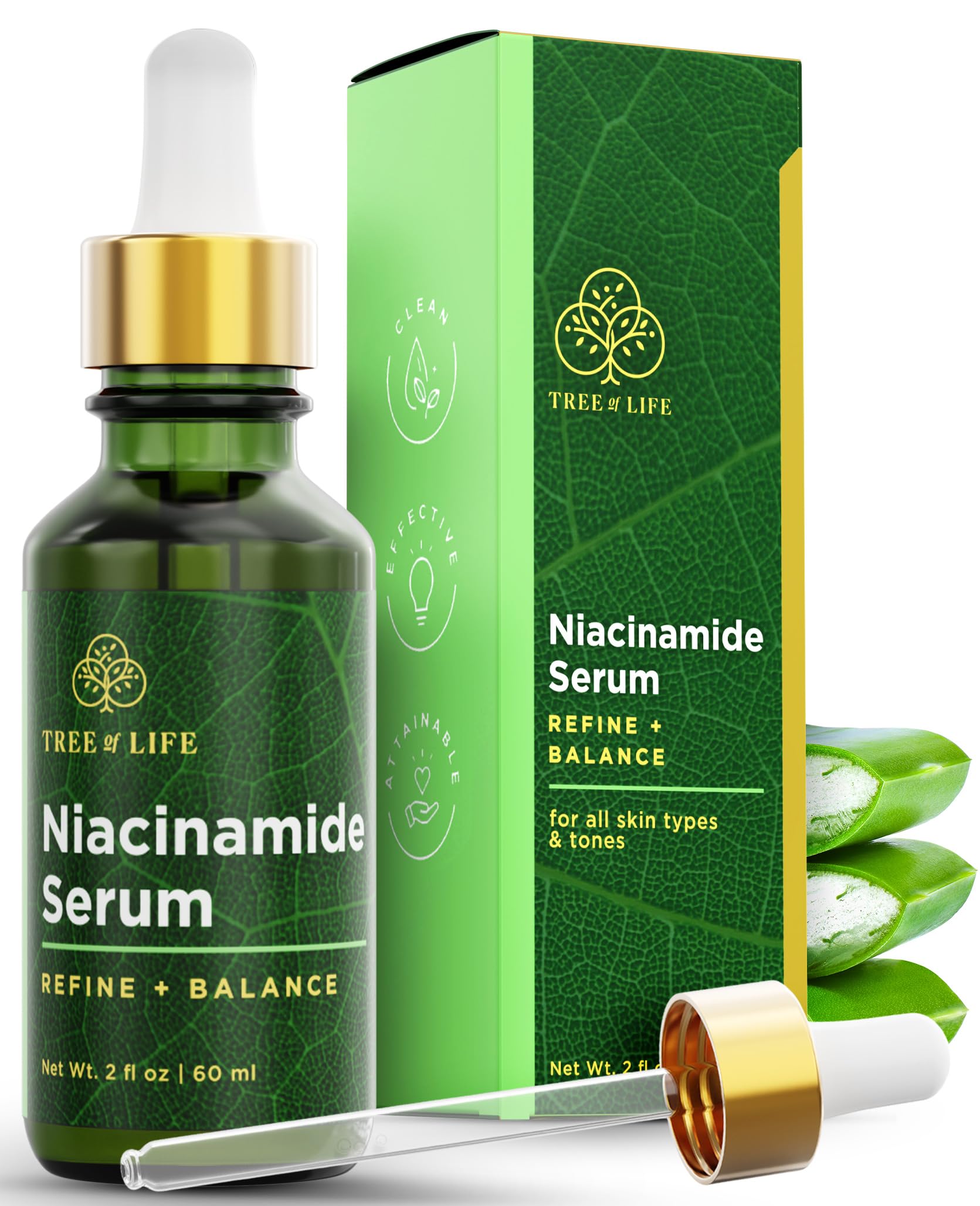 Sérum Tree Of Life Con Niacinamida Y Vitamina B3, 60 Ml, Con Ácido Hialurónico - Venta Internacional.