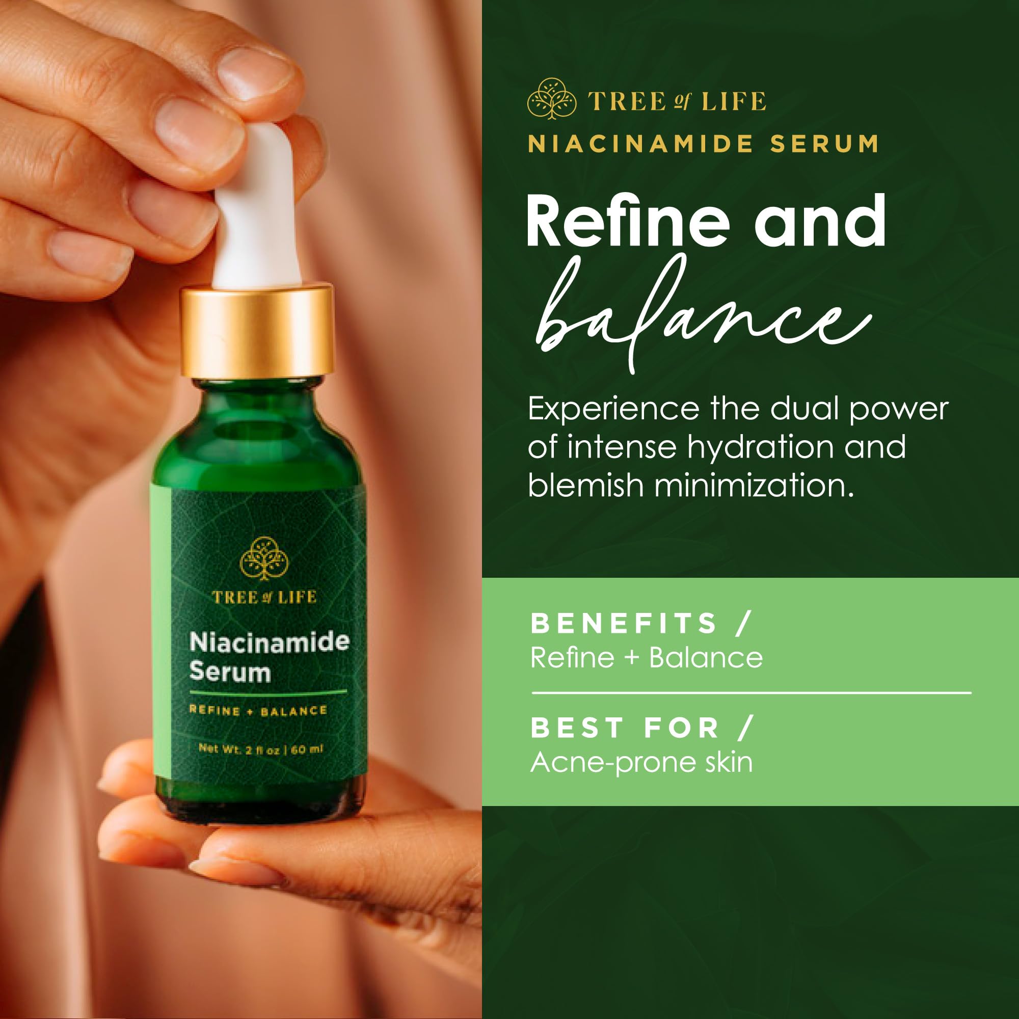 Foto 3 pulgar | Sérum Tree Of Life Con Niacinamida Y Vitamina B3, 60 Ml, Con Ácido Hialurónico - Venta Internacional.